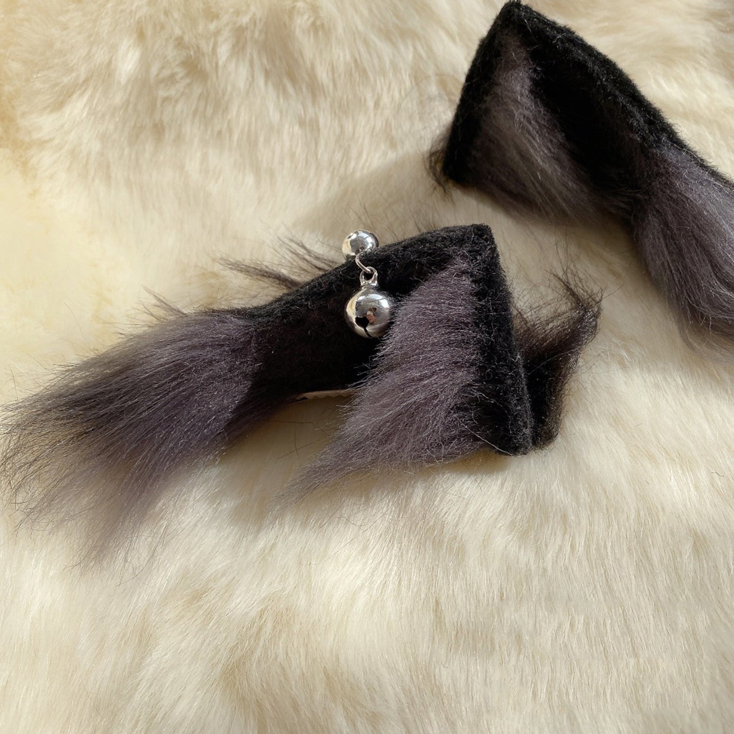 Cosplay Cat Ears Kit Cosplay Cat Ears with Bell Cat Headband Headdress Cat Hairclips Cat Headband Costume Accessories Custom Animal Ears Furry Ears Faux Fur