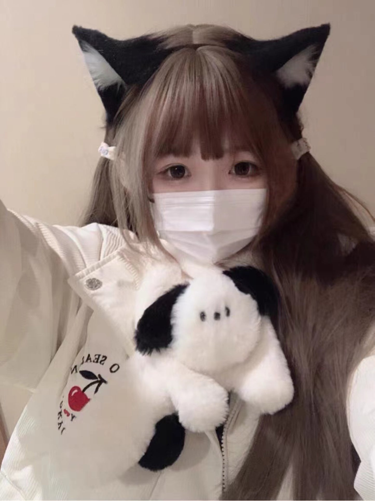 Cosplay Cat Ears Kit Cosplay Black Cat Headband Hairband Furry Cat Ears Costume Accessories Custom Animal Ears