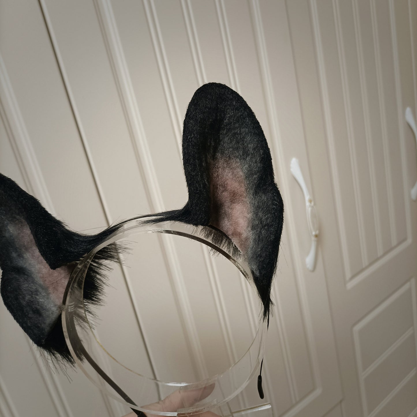 Furry Dog Ears Kit Cosplay Headband Hairband Cosplay Black Dog Ears Costume Accessories Halloween Cosplay Animal Ears