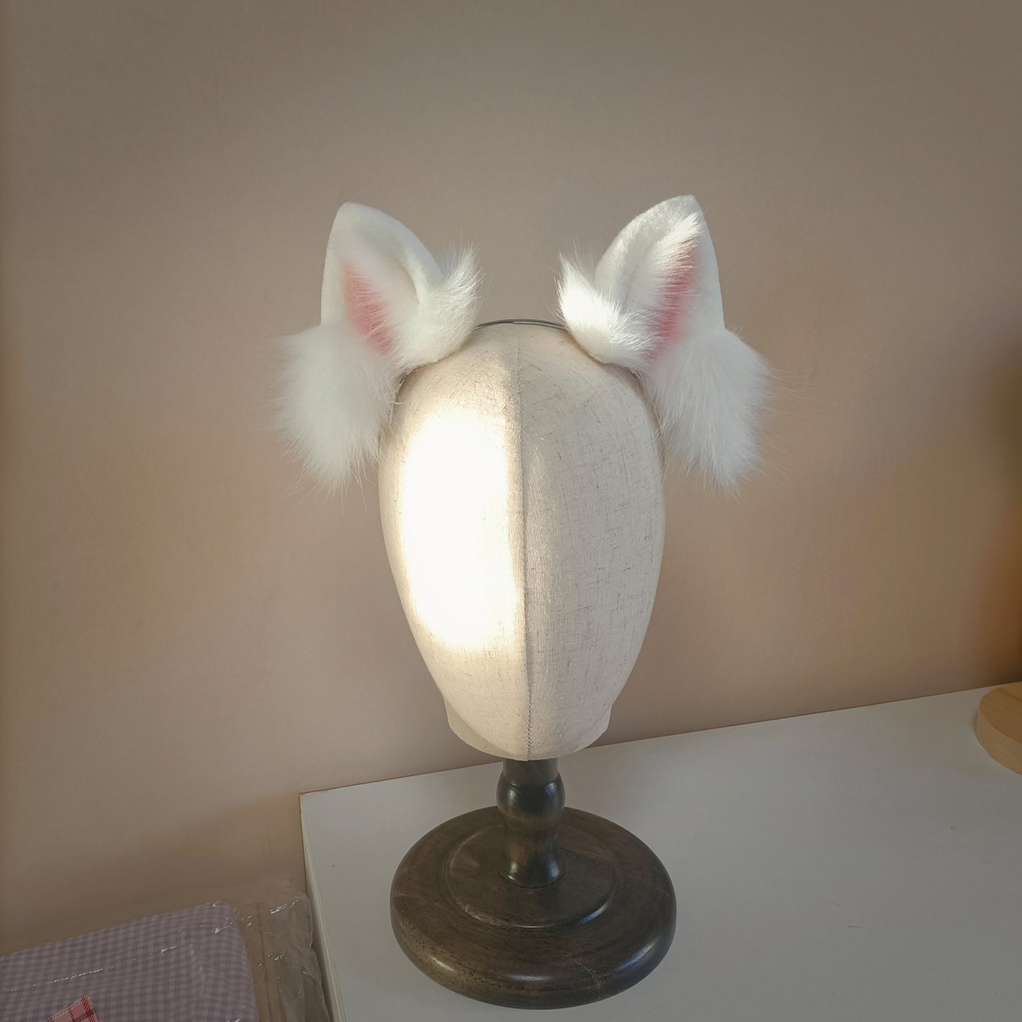 Furry Samoyed Dog Ears Kit Cosplay Headdress Hairband Cosplay Dog Ears Costume Accessories