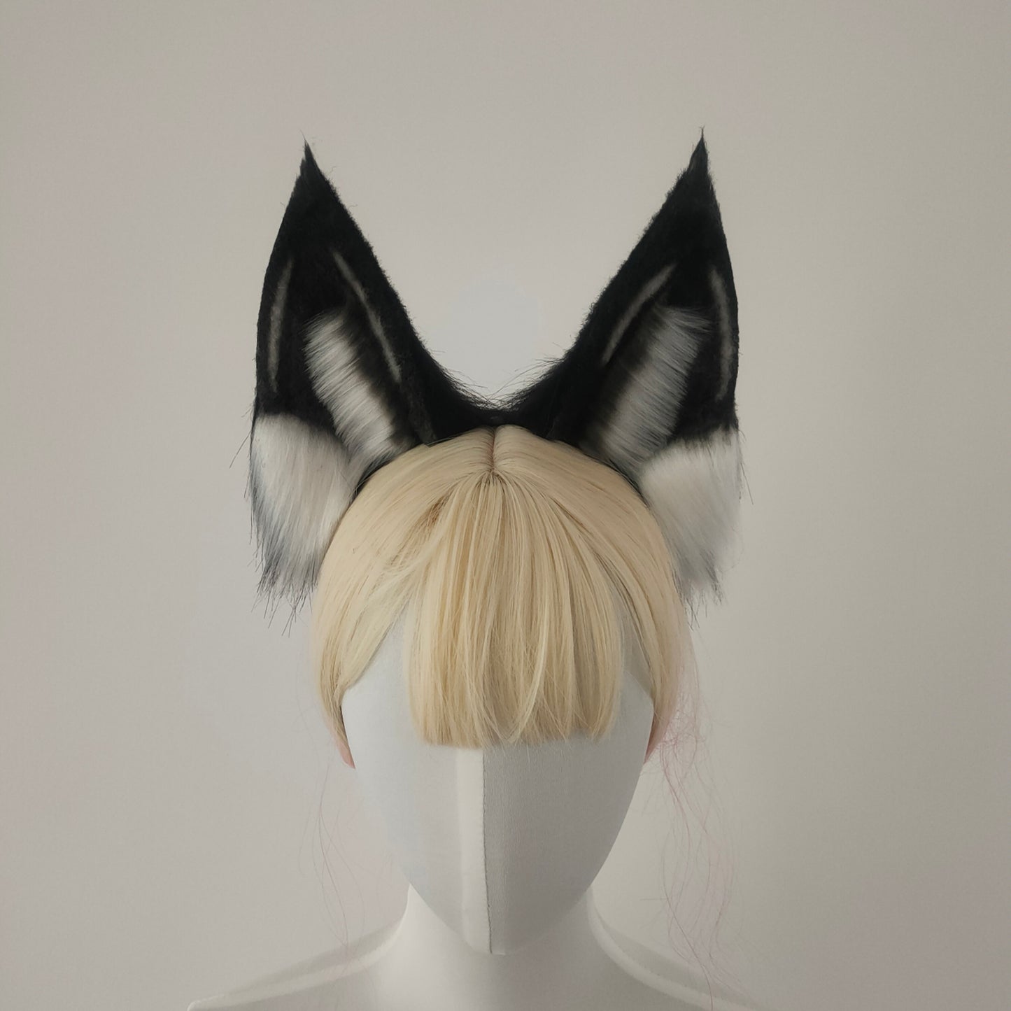 Cosplay Fox Ears Kit Cos Black Fox Headband Fox with Accessories Hairband Cosplay Animal Ears Custom Cosplay Wolf Ears Furry Ears Faux Fur