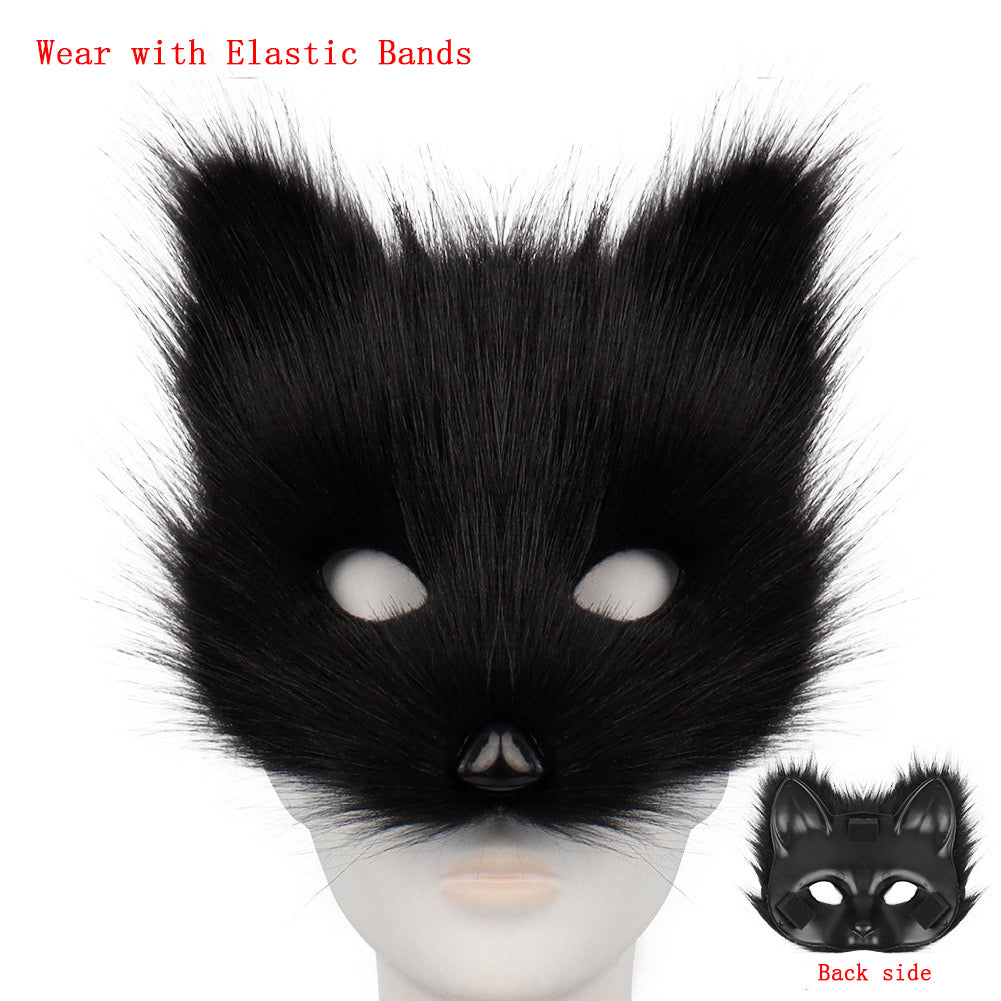 Cosplay Fox Mask Cosplay Headdress Halloween Cosplay Fox Costume Accessories Custom Animal Ears Furry Ears Faux Fur