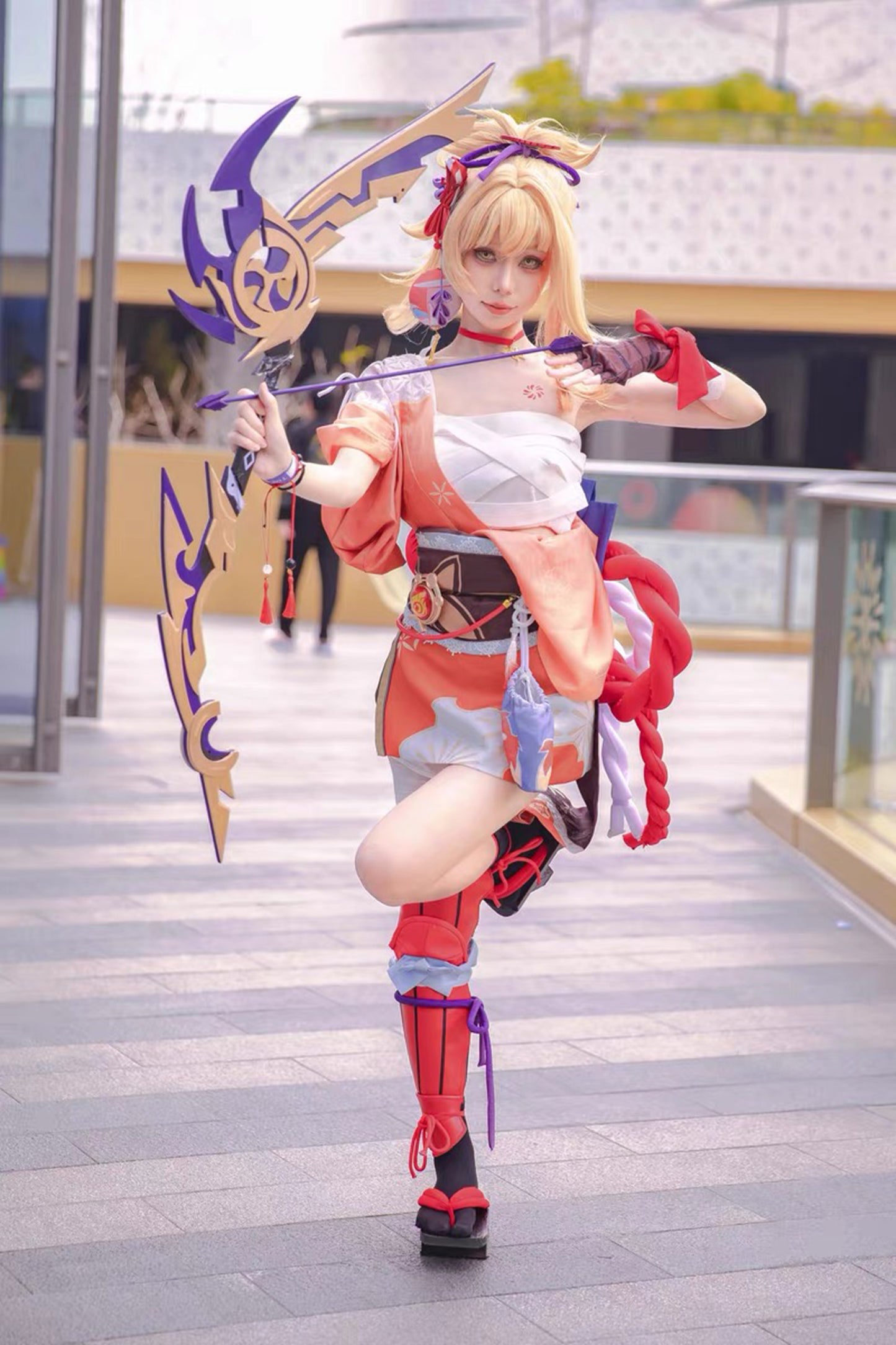 Thundering Pulse Weapon Yoimiya Bow and Arrow Genshin Impact Weapon Cosplay Accessories Other Cosplay Prop