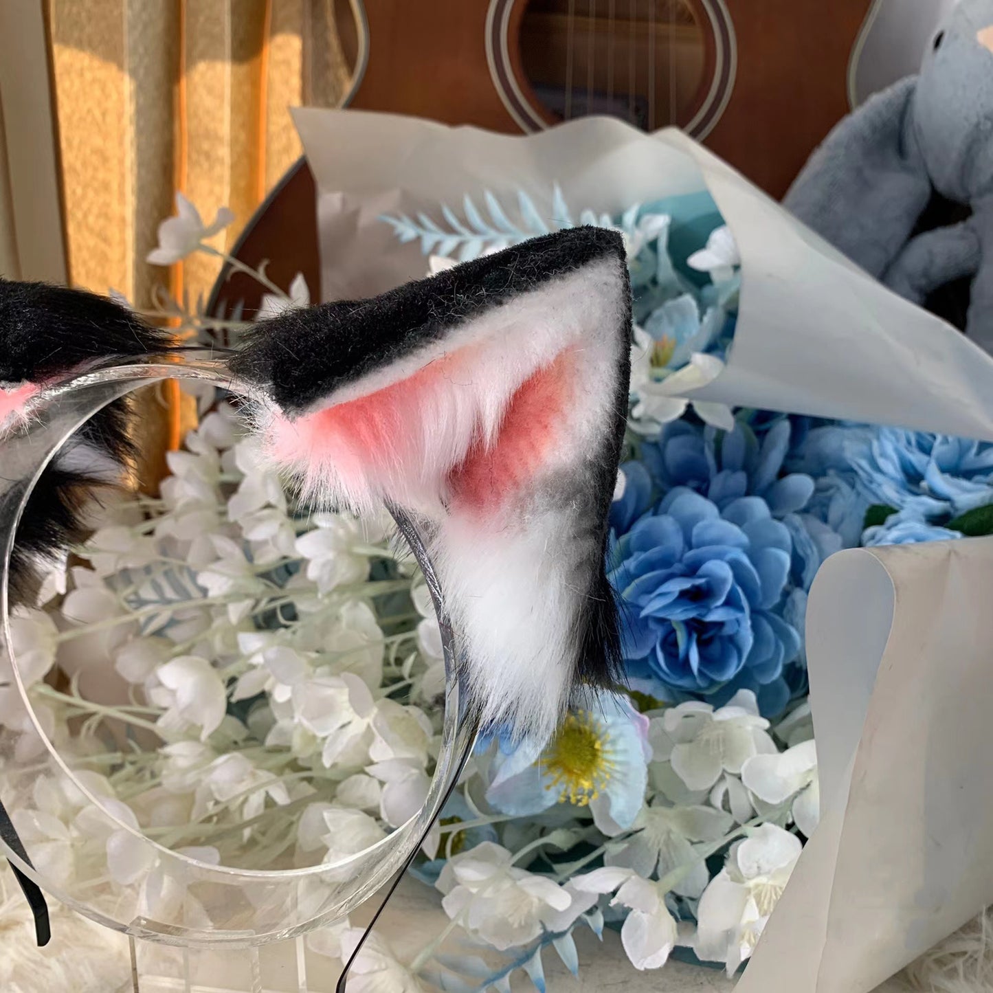 Cosplay Cat Ears Cosplay Black Cat Headband Hairband Cat Ears Costume Accessories Custom Animal Ears