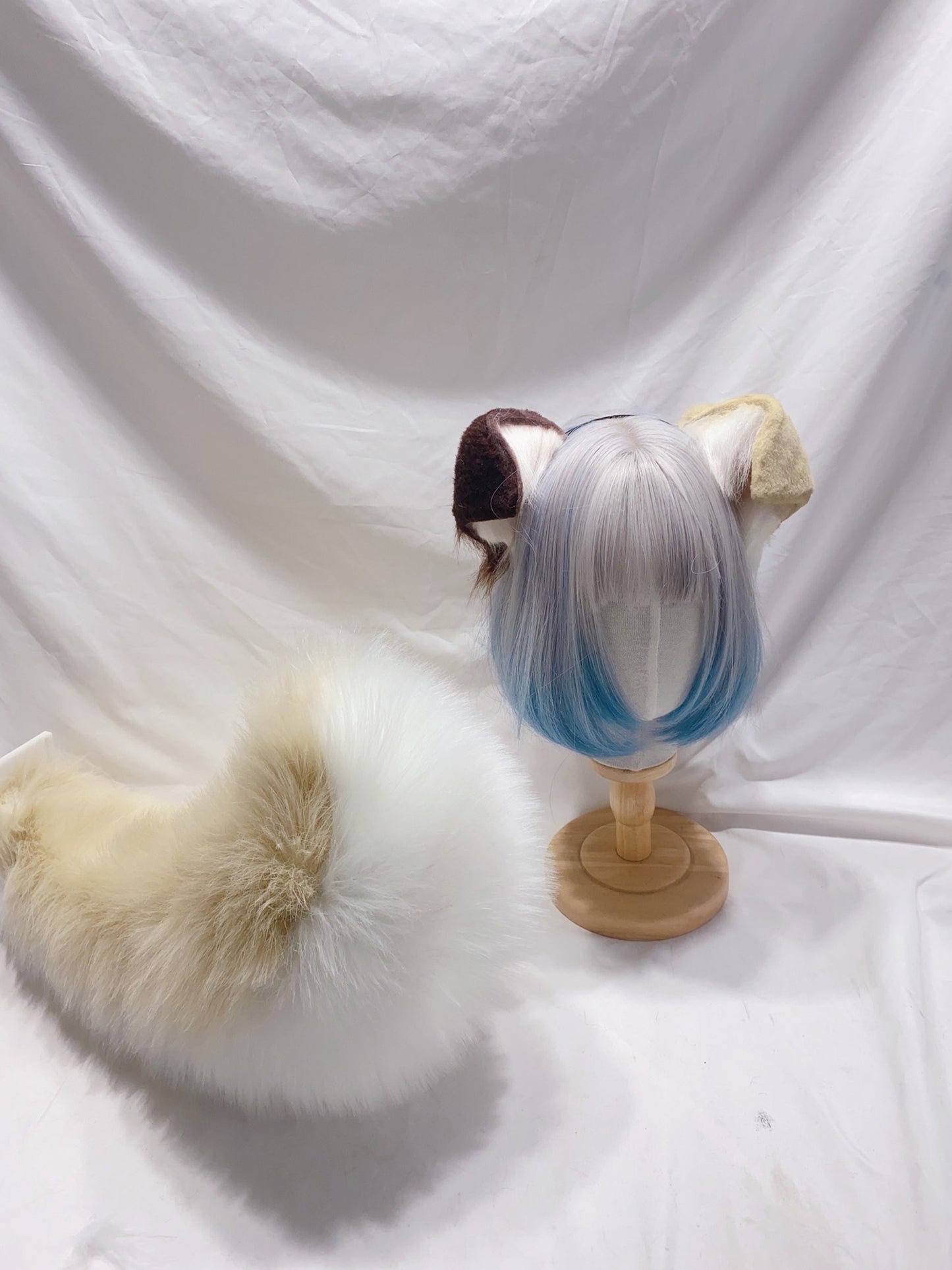 Cosplay Dog Ears Tail Kit Cosplay Headdress Hairband Cosplay Dog Costume Accessories Custom Animal Ears Furry Ears Faux Fur