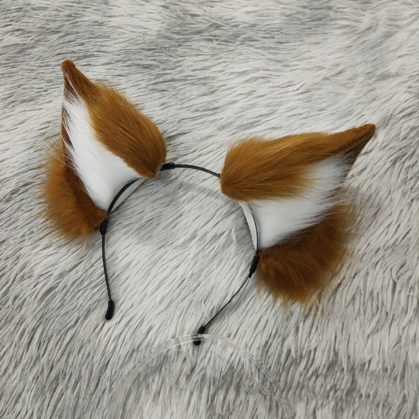 Cosplay Brown Fox Ears Kit Cos たまものまえ Fox Headband Anubis Hairband Cosplay Animal Costume Accessories Custom Ears Furry Ears Faux Fur