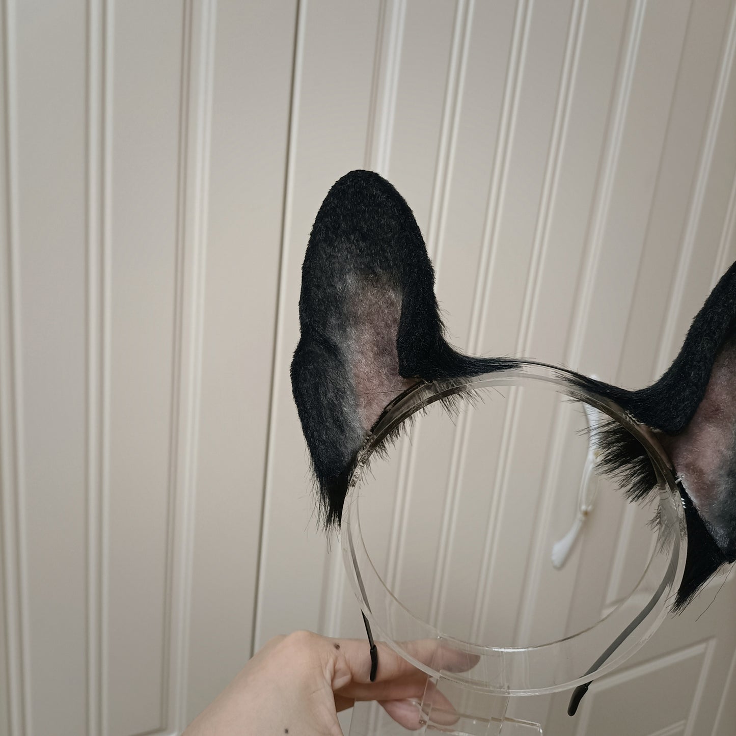 Furry Dog Ears Kit Cosplay Headband Hairband Cosplay Black Dog Ears Costume Accessories Halloween Cosplay Animal Ears