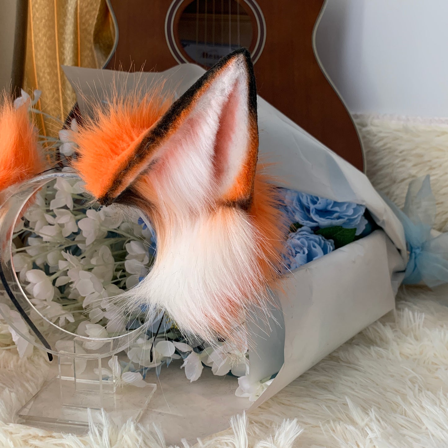 Cosplay Fox Ears Kit Cosplay Cat Headdress Hairband Cosplay Zootopia Nick Costume Accessories Custom Ears