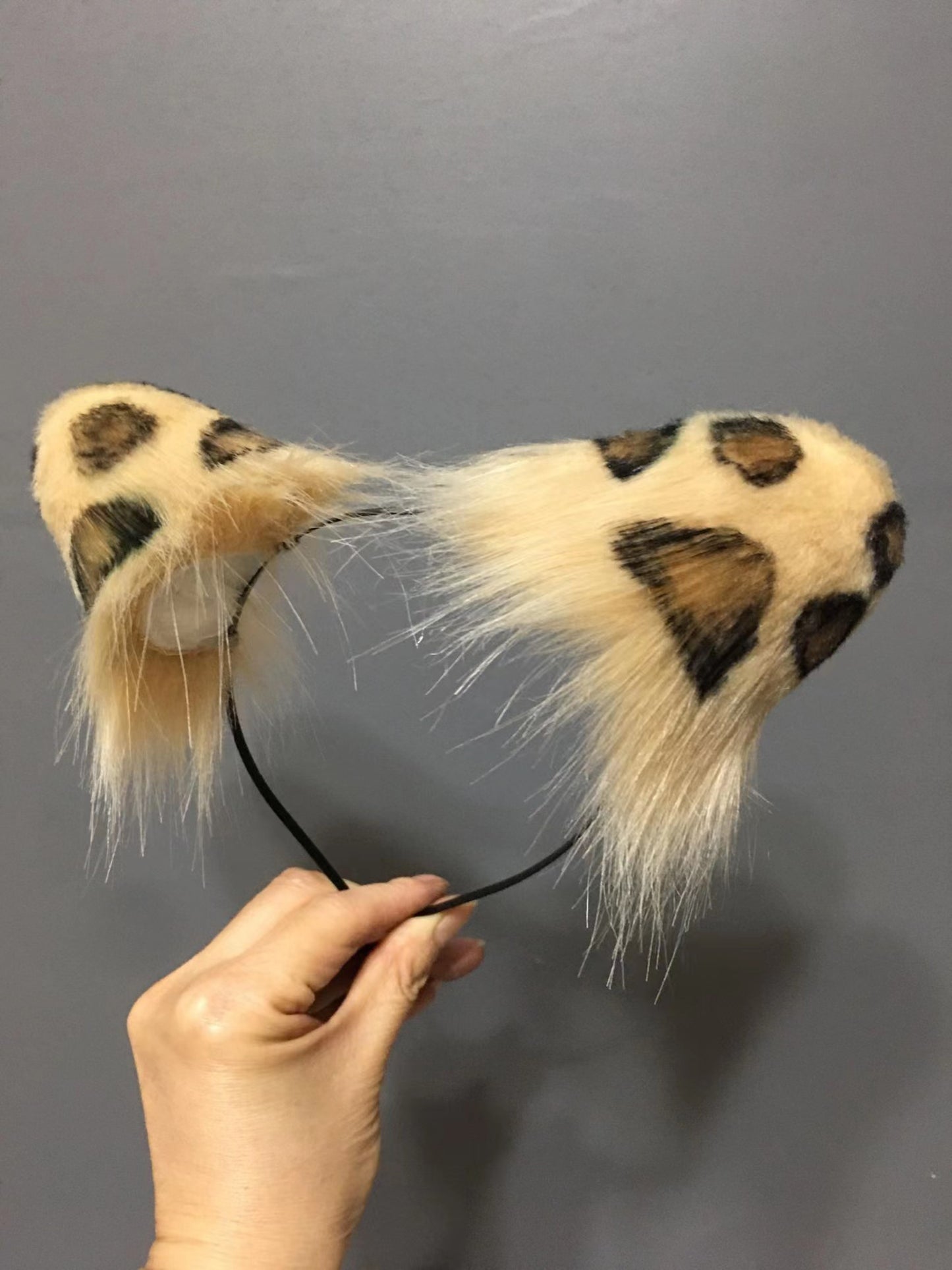 Cosplay Leopard Ears Tail Kit Cosplay Headdress Hairband Cosplay Leopard Costume Accessories Custom Animal Ears