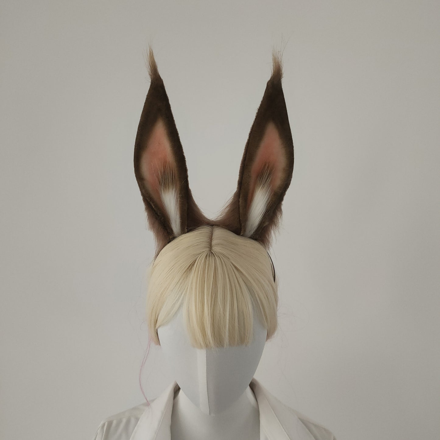 Cosplay Amiya Furry Ears Kit Cosplay Arknights Headdress Hairband Cosplay Ears Costume Accessories Halloween Cosplay Animal