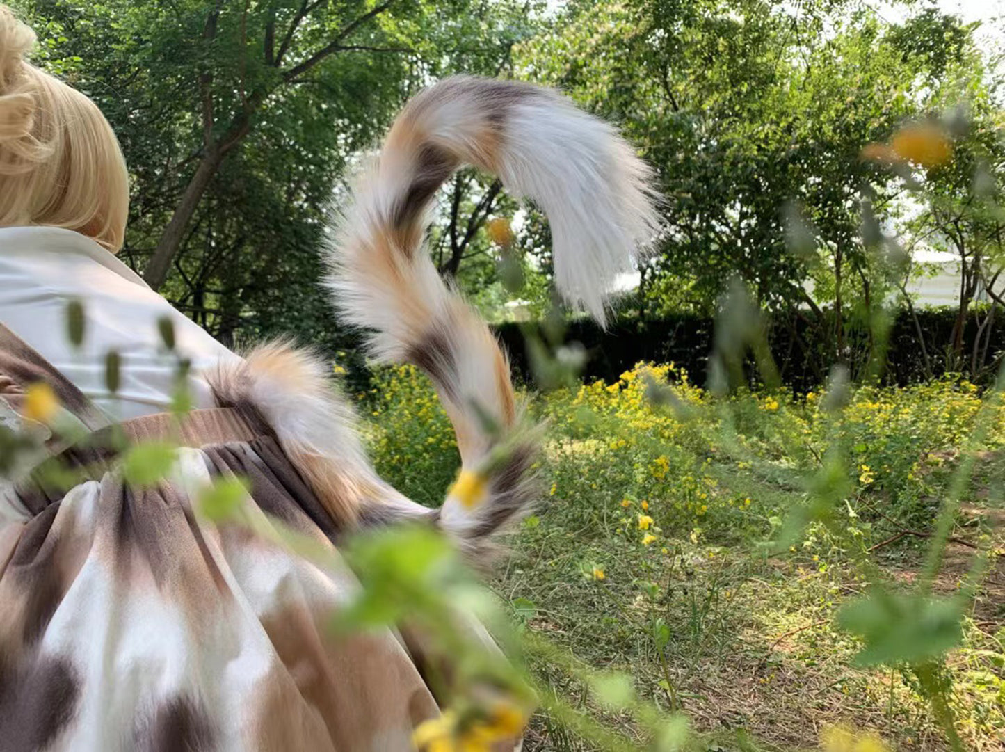 Cosplay Cat Ears Tail Kit Cosplay Headdress Hairband Cosplay Calico Cat Costume Accessories