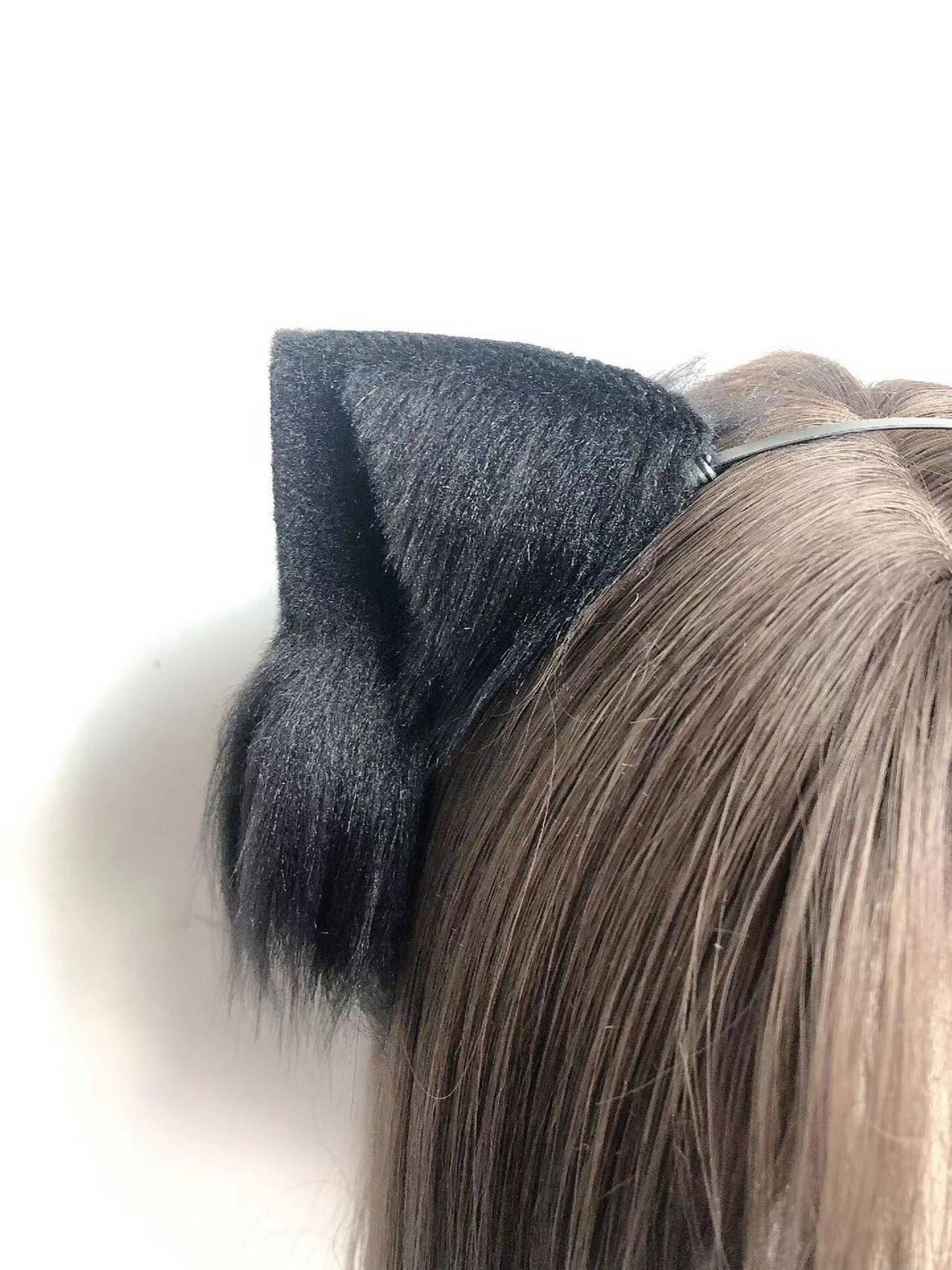 Cosplay Cat Ears Cosplay Black Cat Headband Hairband White Cat Ears Costume Accessories Custom Animal Ears