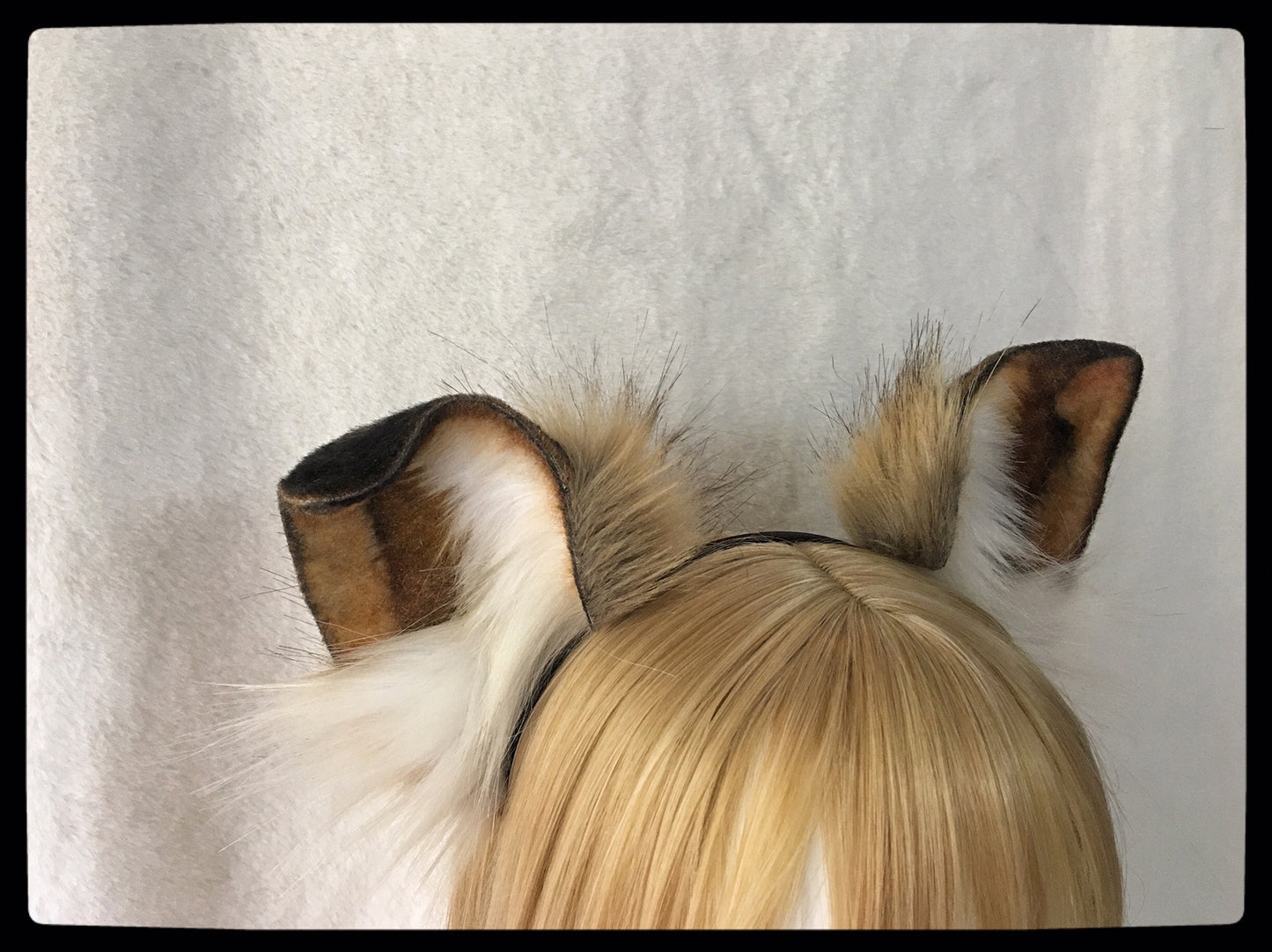 Furry Dog Ears Kit Cosplay Headband Dog Hairband Cosplay Dog Ears Costume Accessories Halloween Cosplay Animal Ears
