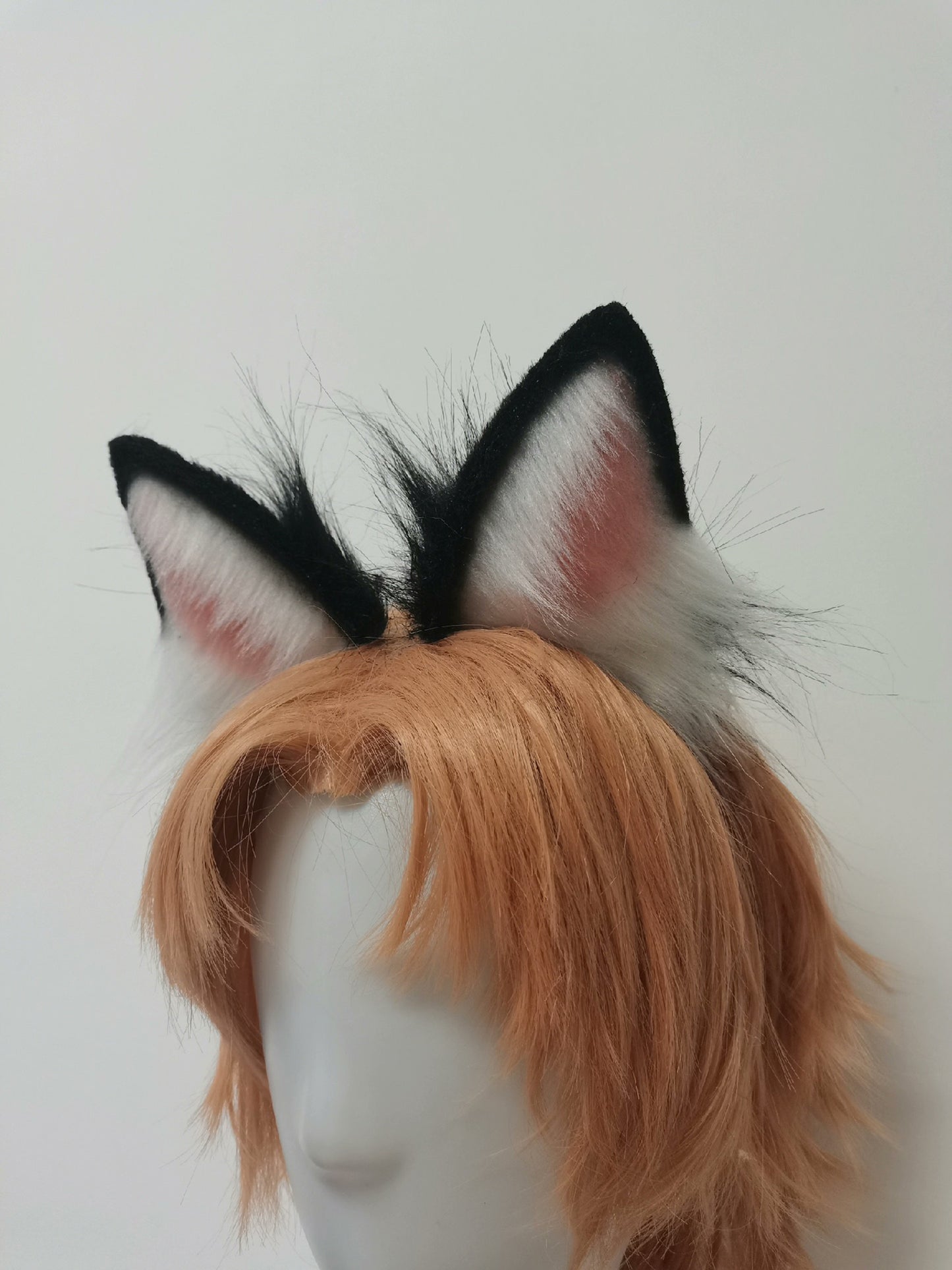 Cosplay Fox Ears Cosplay Fox Headband with Pink Cochlea Cosplay Cat Hairband Cosplay Animal Costume Accessories Custom Wolf Ears Furry Ears Faux Fur