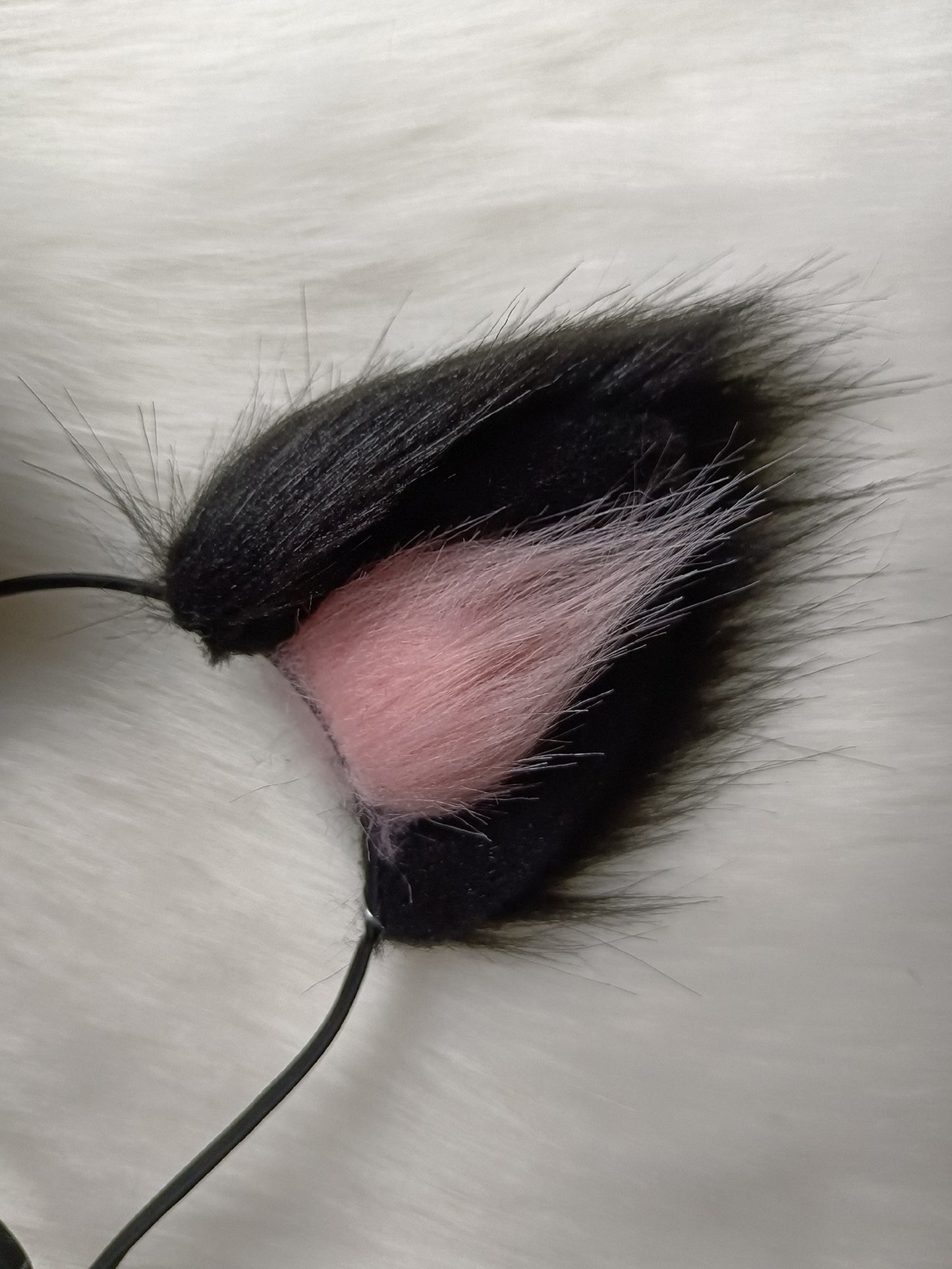 Cosplay Fox Ears Kit Cosplay Dog Black Pink Headband Hairband Cosplay Animal with Accessories Costume Accessories