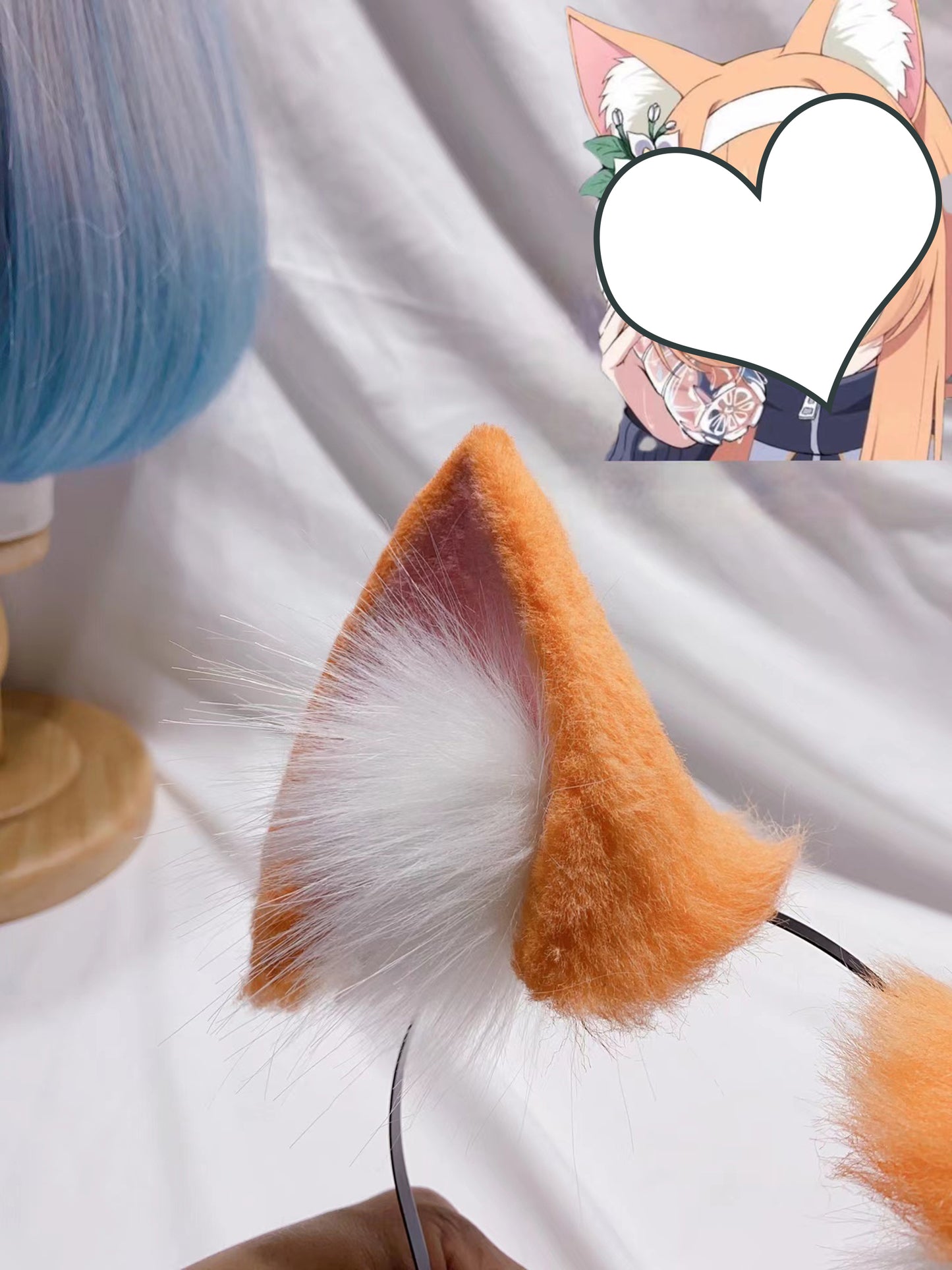 Cosplay Cat Heaband Cosplay Orange Cat headress Hairband Cat Ears Costume Accessories Custom Animal Ears