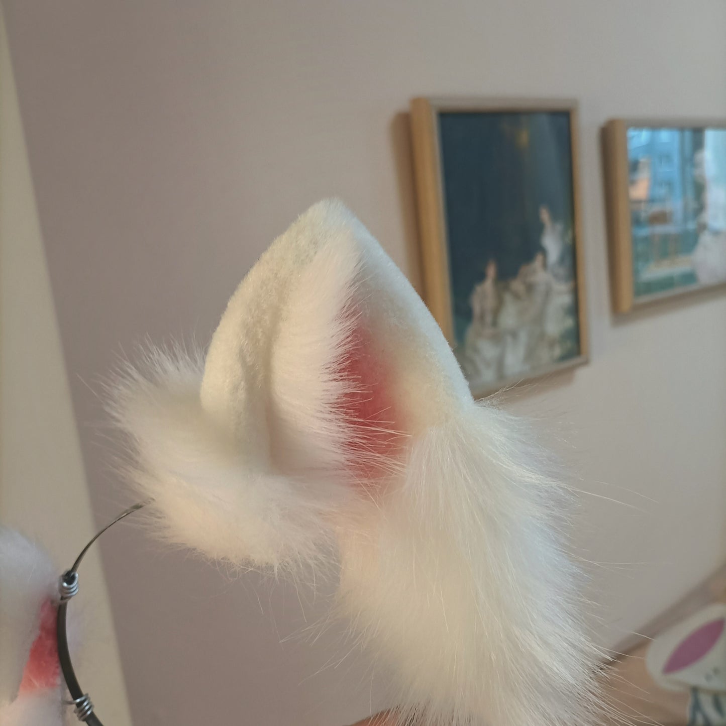 Furry Samoyed Dog Ears Kit Cosplay Headdress Hairband Cosplay Dog Ears Costume Accessories