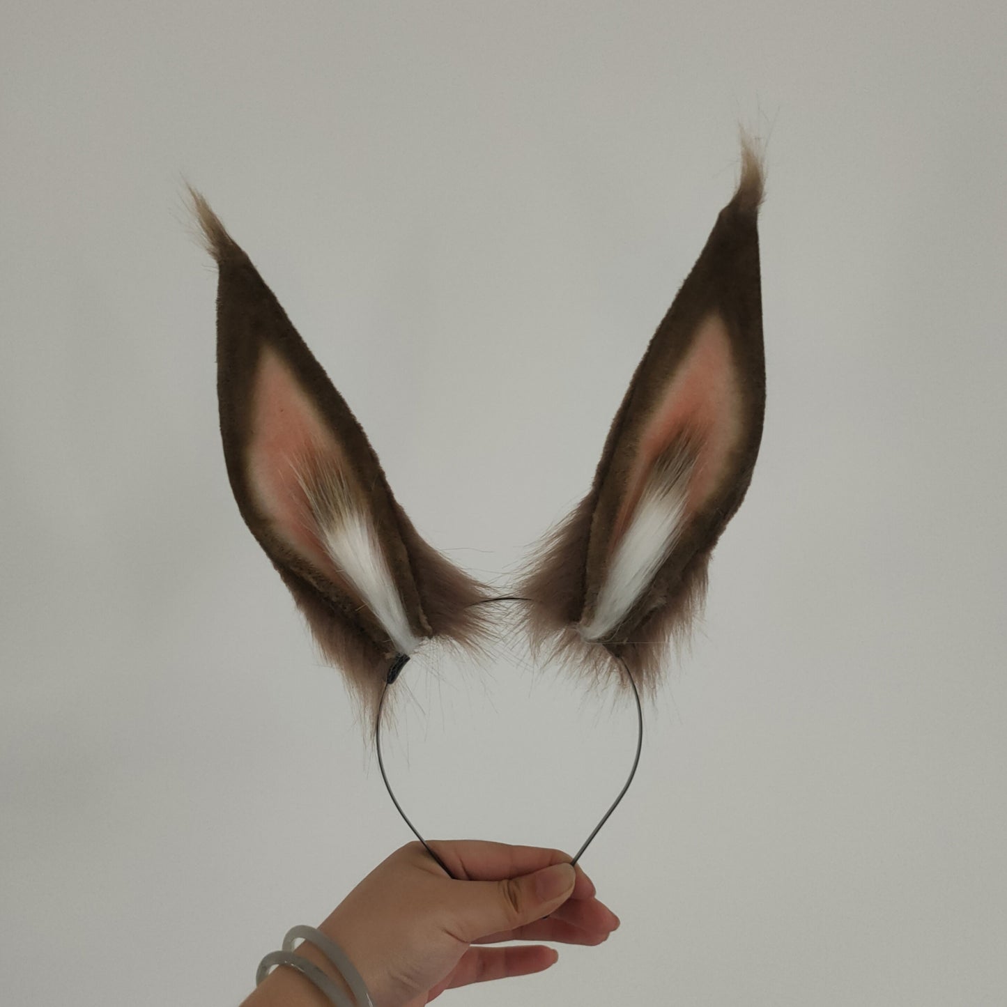 Cosplay Amiya Furry Ears Kit Cosplay Arknights Headdress Hairband Cosplay Ears Costume Accessories Halloween Cosplay Animal
