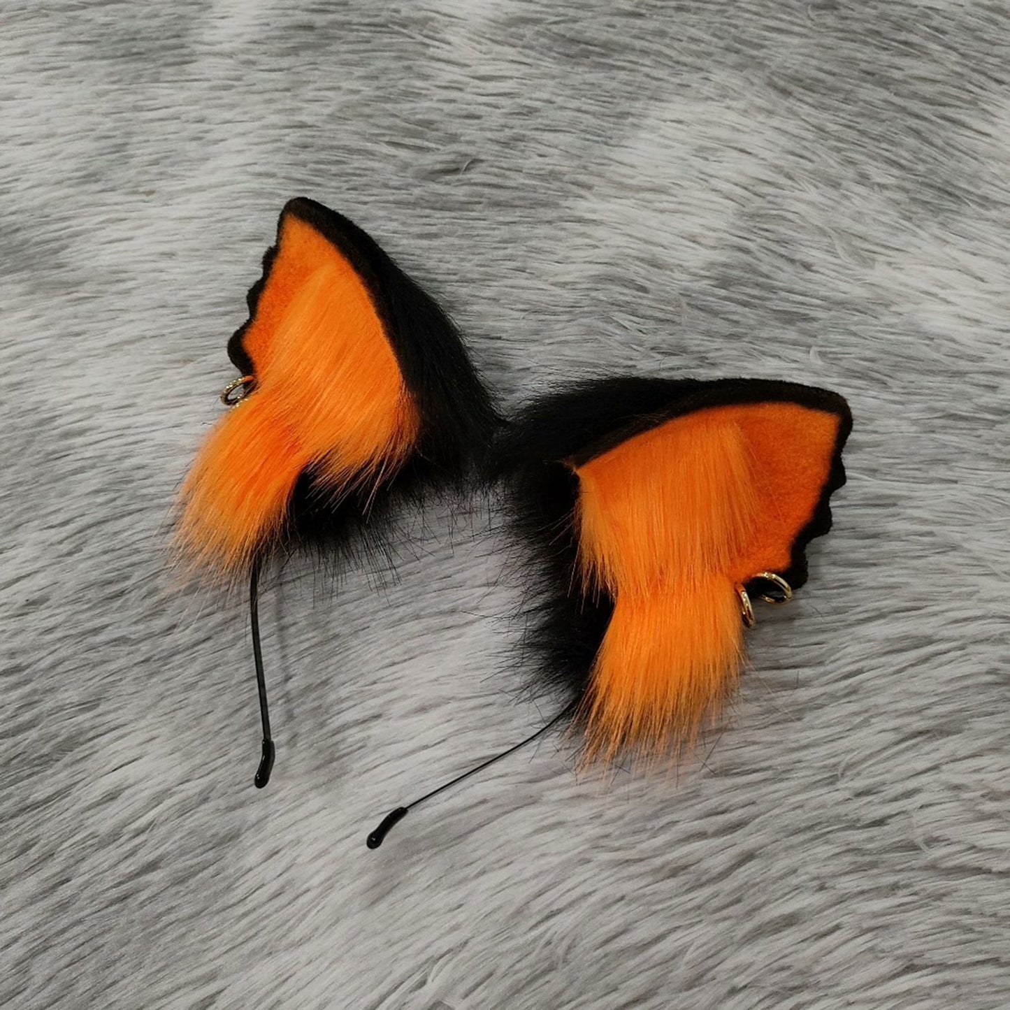 Cosplay Fox Ears Cosplay Fox Hairband Cosplay Orange Ears with Accessories Costume Cosplay Cat Accessories Custom Animal Ears Furry Ears Faux Fur