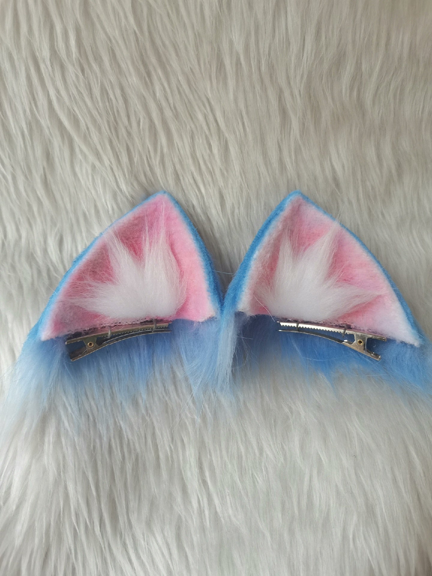 Cosplay Ram Rem Ears Rem Headband Cat Ears Kit Cosplay Blue Headdress Furry Rem Hairband Costume Accessories Custom Animal Ears