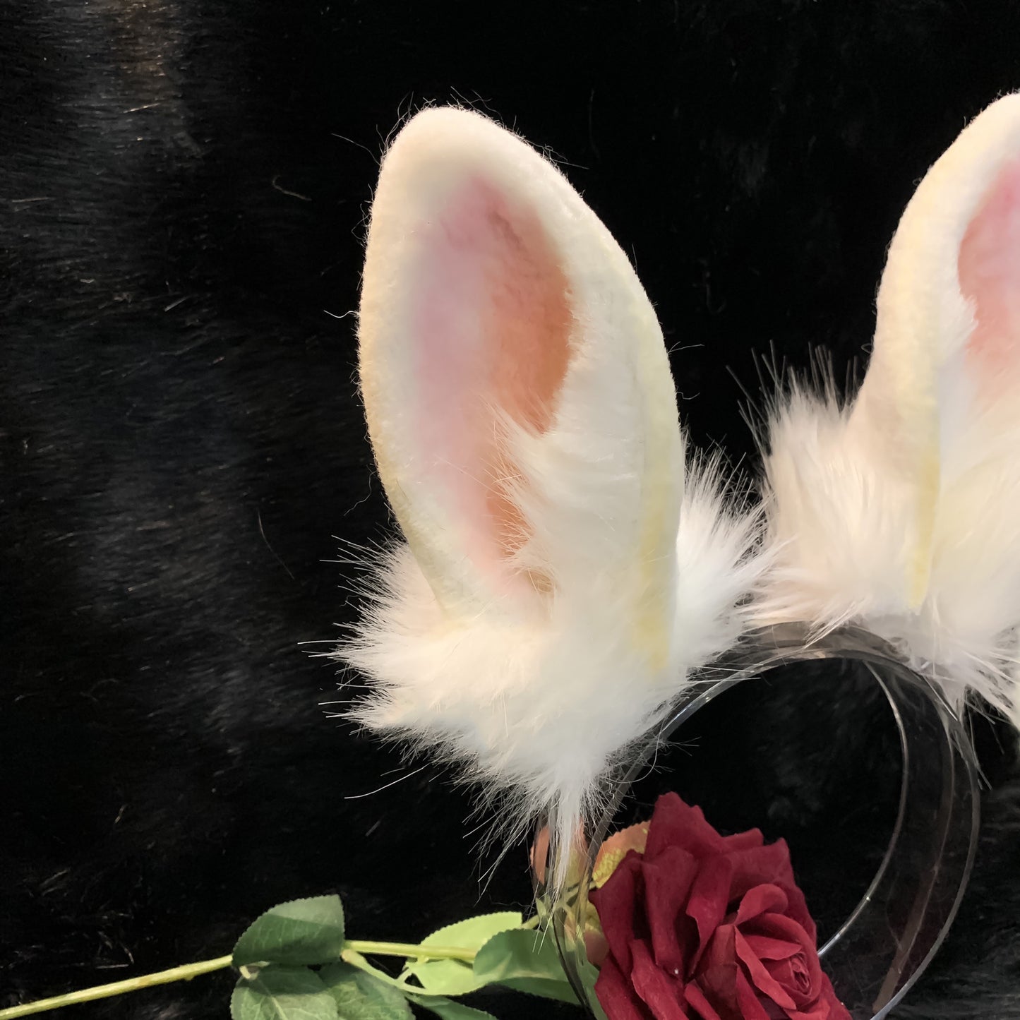 Cosplay Rabbit Ears Headband Cosplay White Rabbit Headclip Hairband Cosplay Bunny Ears Costume Accessories