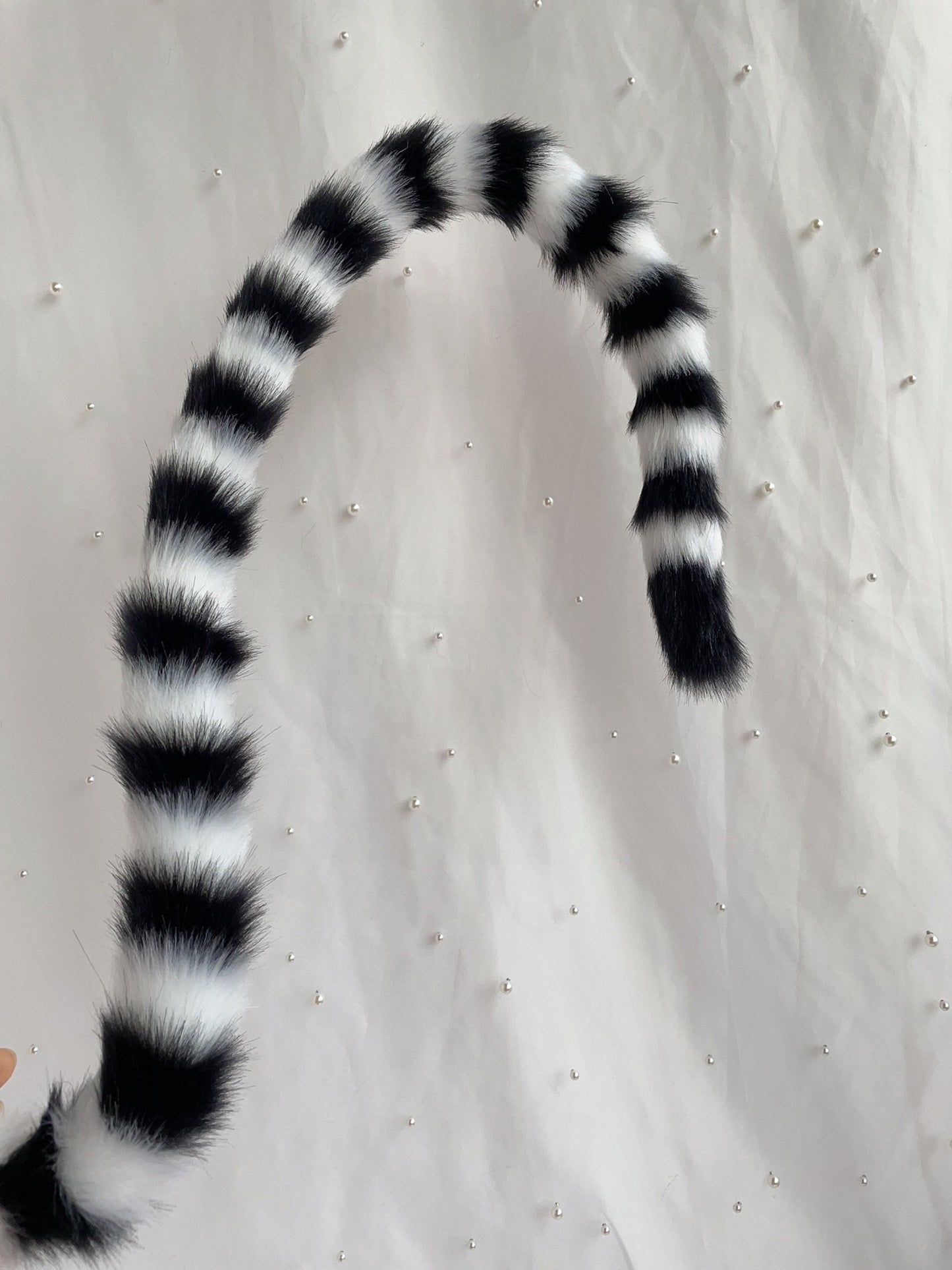 Cosplay Lemurs Tail Kit Cosplay Lemuroid Tail Cosplay Fox Tail Cat Tail Costume Accessories Tiger Tail Custom Animal Tail Furry Tail Faux Fur