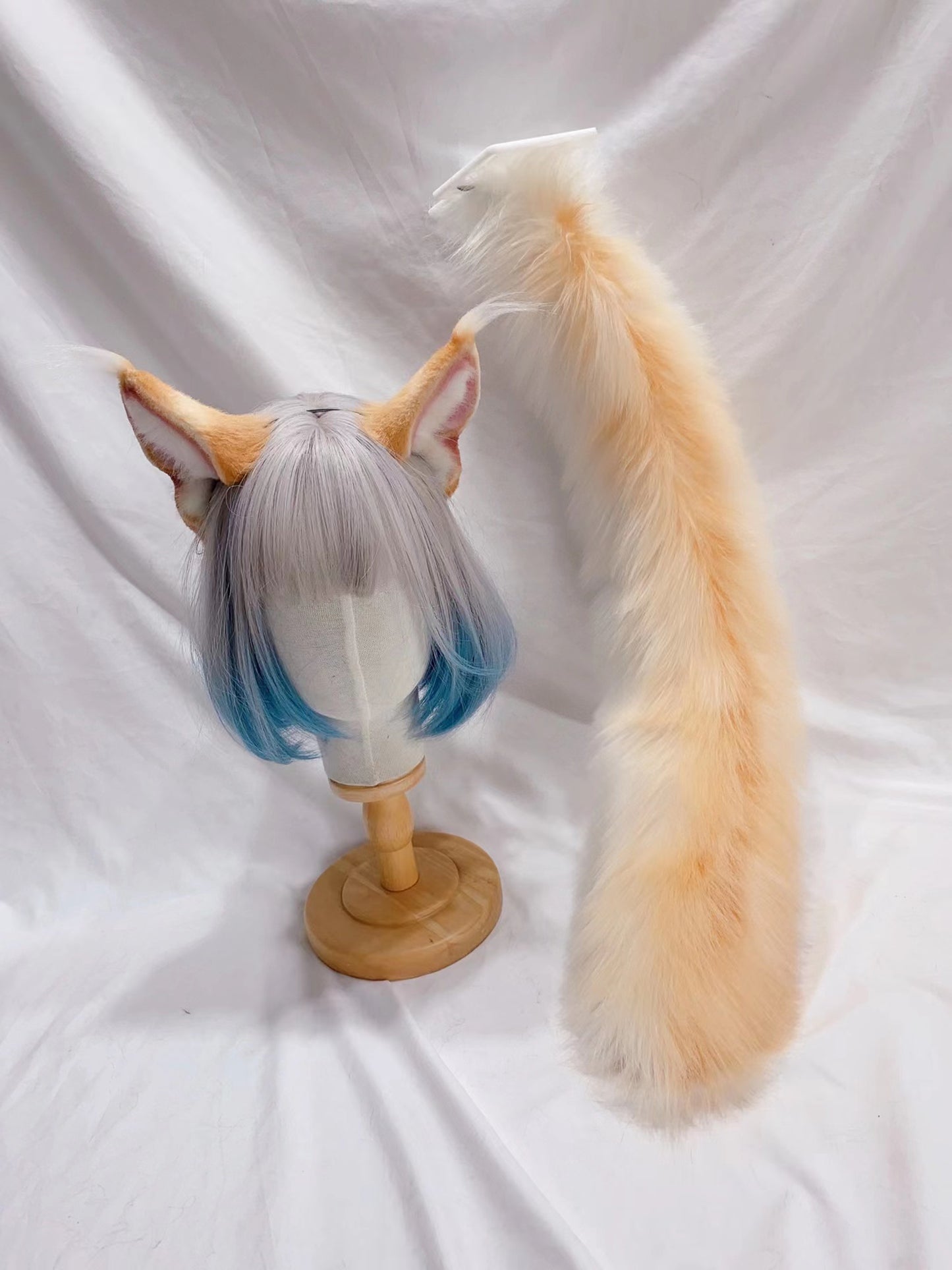 Cosplay Orange Cat Ears Tail Kit Cosplay Cat Headband Hairband Orange Cat Ears Costume Accessories