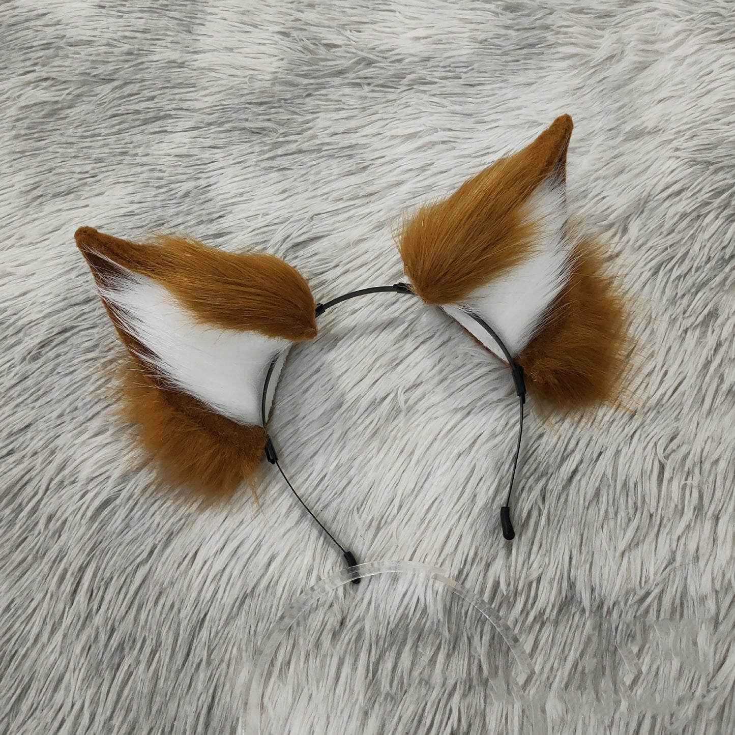 Cosplay Brown Fox Ears Kit Cos たまものまえ Fox Headband Anubis Hairband Cosplay Animal Costume Accessories Custom Ears Furry Ears Faux Fur
