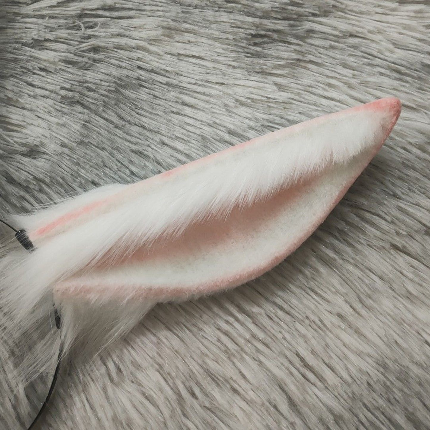 Cos Bunny Ears Kit Cosplay White Rabbit Headband Hairband Cosplay Bunny Ears Costume Accessories Halloween Cosplay Animal Ears Furry Ears Faux Fur