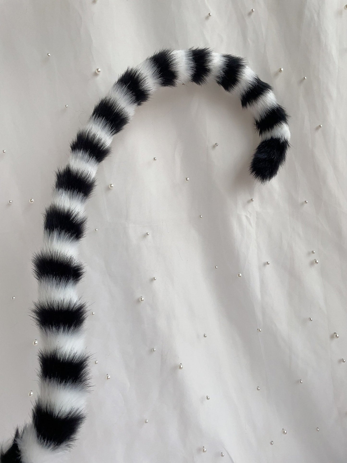 Cosplay Lemurs Tail Kit Cosplay Lemuroid Tail Cosplay Fox Tail Cat Tail Costume Accessories Tiger Tail Custom Animal Tail Furry Tail Faux Fur