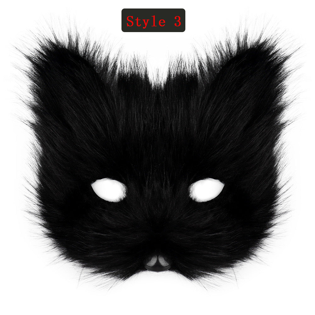 Cosplay Fox Mask Cosplay Headdress Halloween Cosplay Fox Costume Accessories Custom Animal Ears Furry Ears Faux Fur