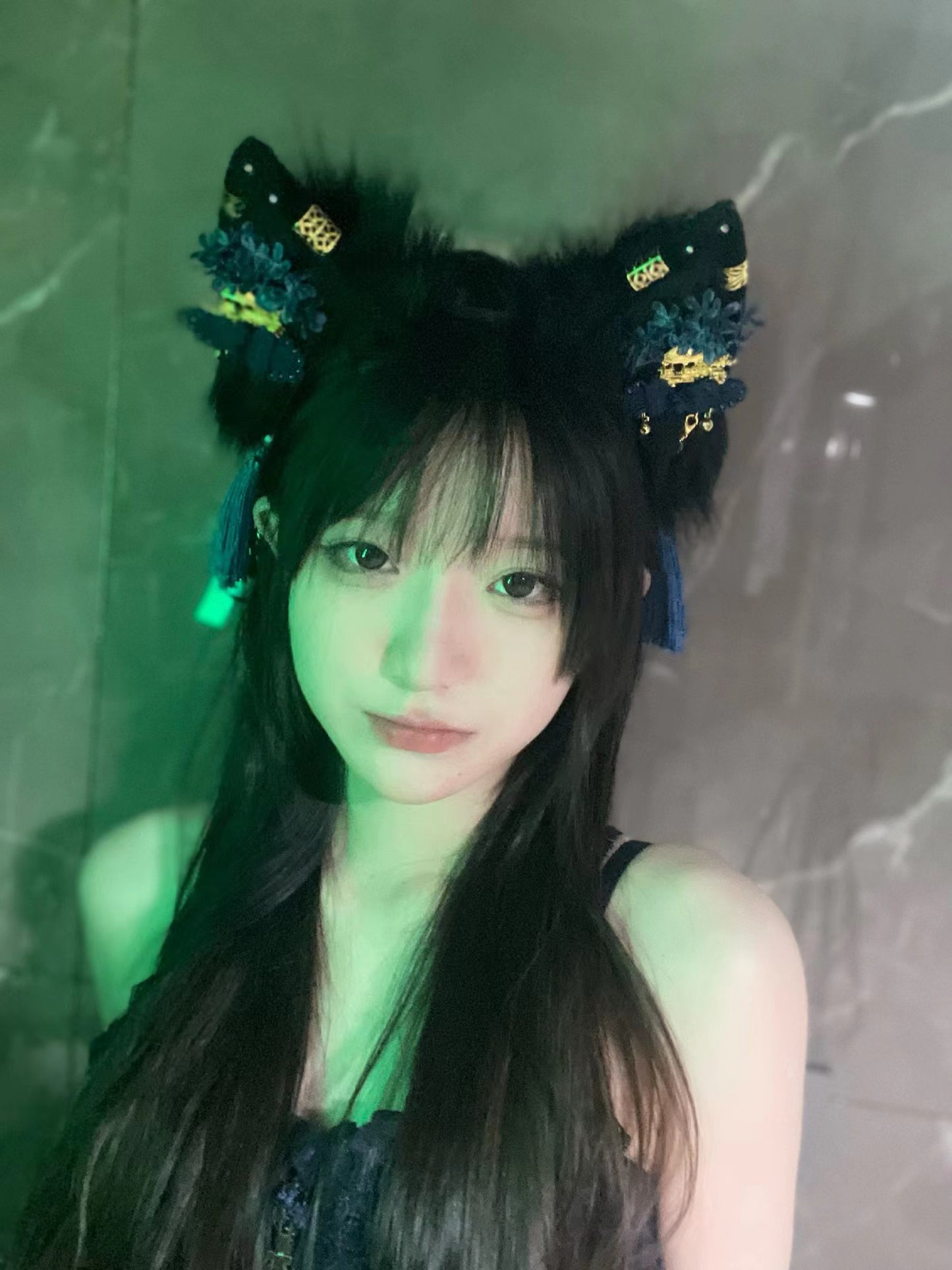 Cosplay Fox Ears Kit Cosplay Cat Headpin Hairband with Accessories Cosplay Fox Halloween Costume Accessories