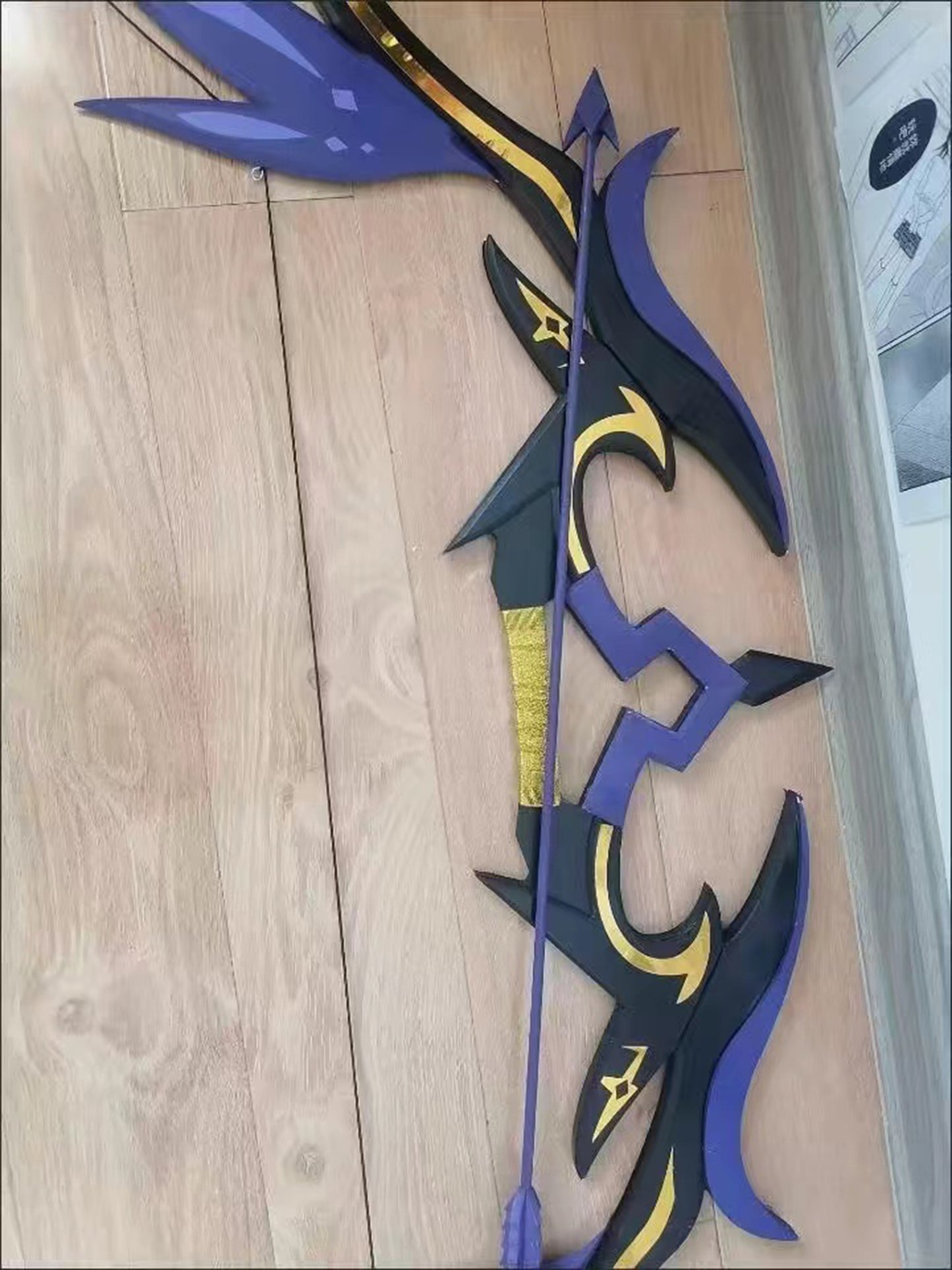Fischl' Bow Genshin Impact Weapon Wood Bow and Arrow Genshin Impact Mitternachts Waltz Weapon Cosplay Strong-Willed Accessories Other Cosplay Prop