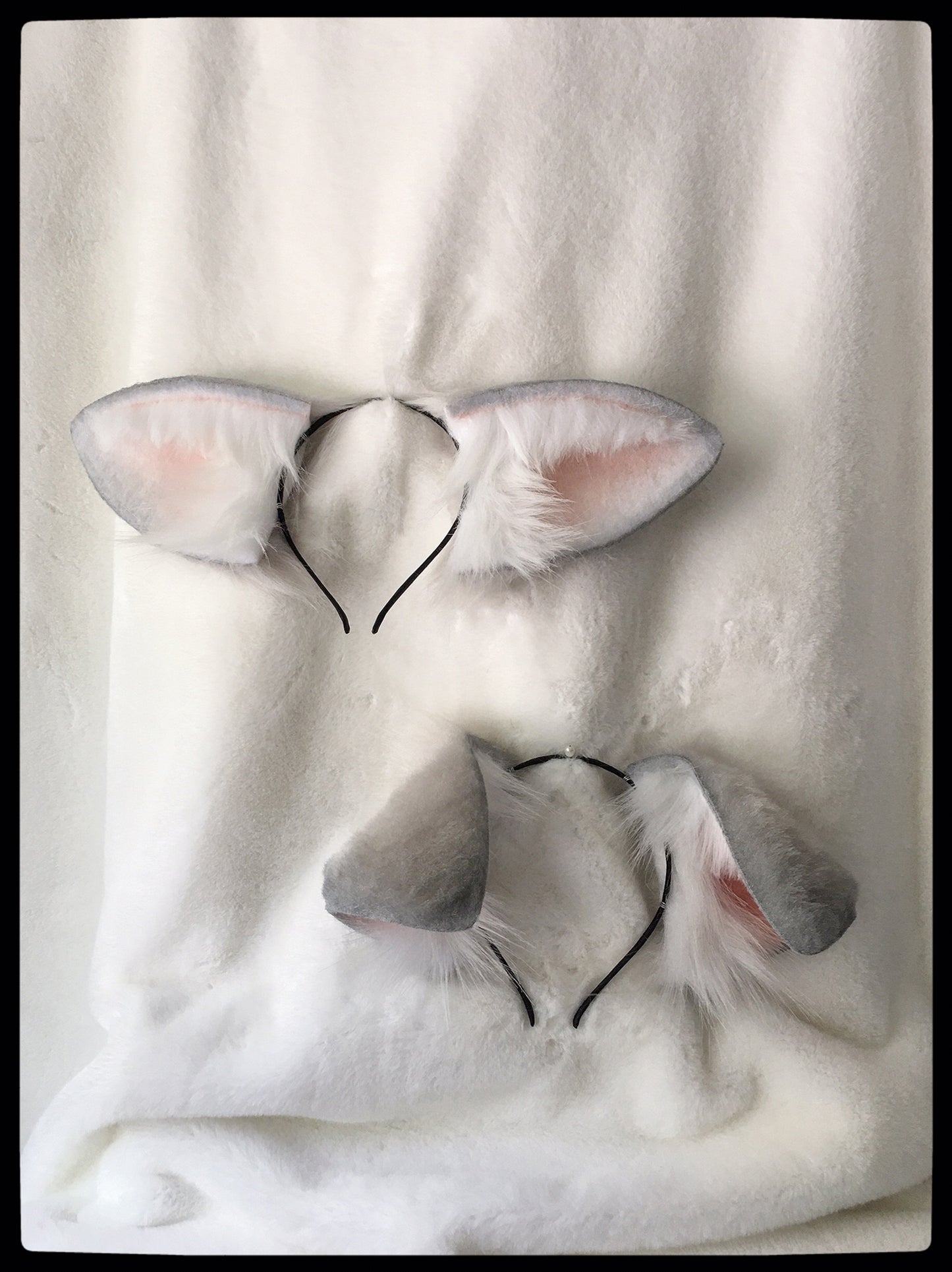 Furry Dog Ears Kit Cosplay Headdress Hairband Cosplay Dog Ears Costume Accessories Halloween Cosplay Animal Ears