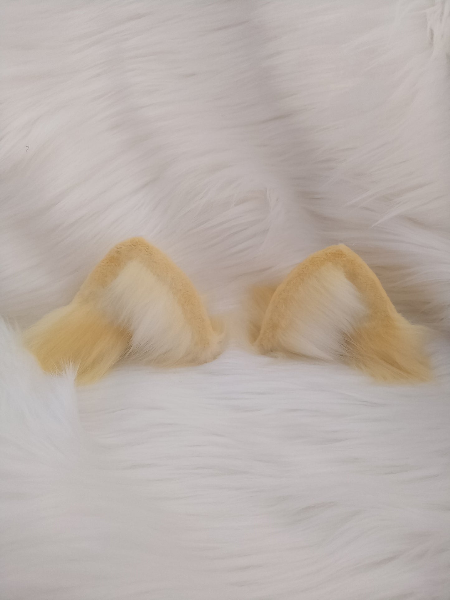 Cosplay Cream Cat Heaband Cosplay Fluffy Cat Headdress Hairband Cat Ears Costume Accessories Furry Ears Faux Fur Custom Animal Ears