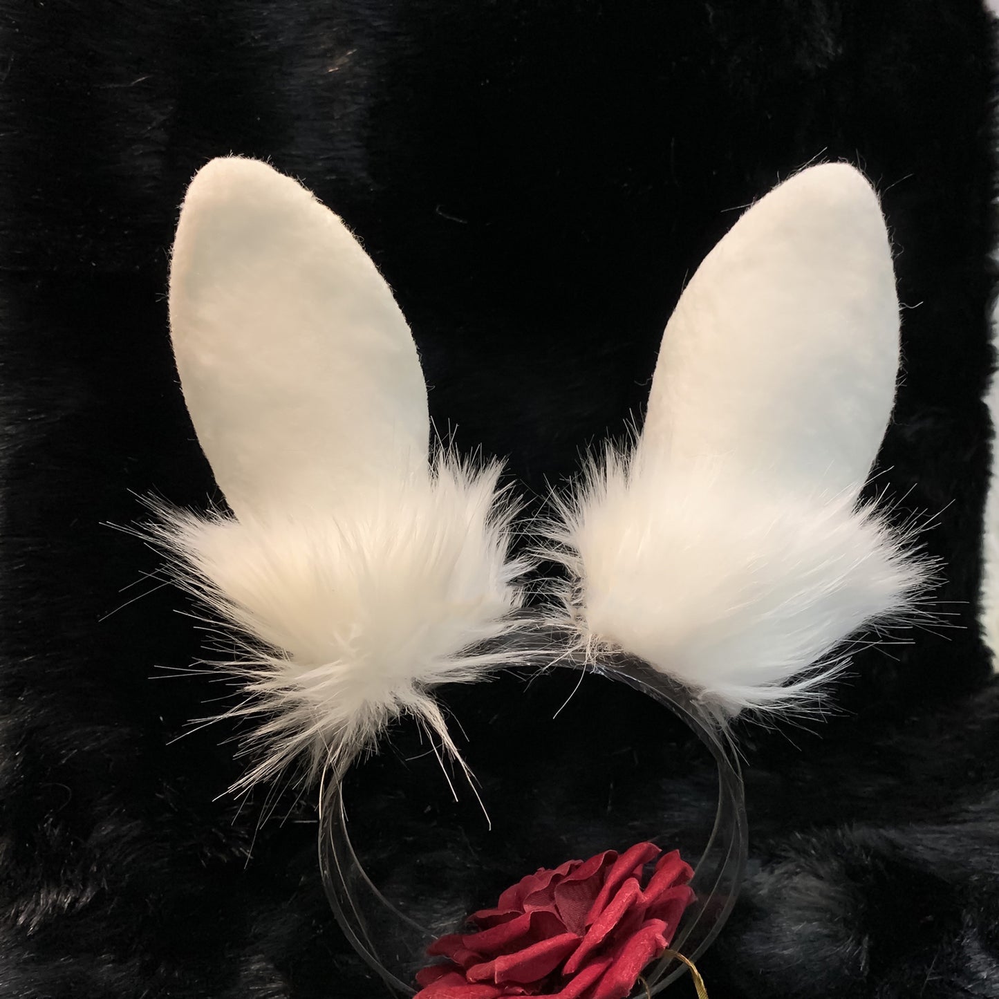 Cosplay Rabbit Ears Headband Cosplay White Rabbit Headclip Hairband Cosplay Bunny Ears Costume Accessories
