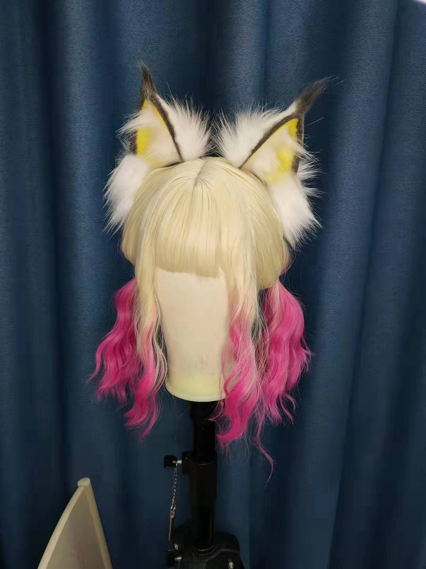 Cosplay Lynx Ears Kit Cosplay Animal Fox Headdress Hairpin Furry Wolf Hair Clip Costume Accessories Custom Animal Ears