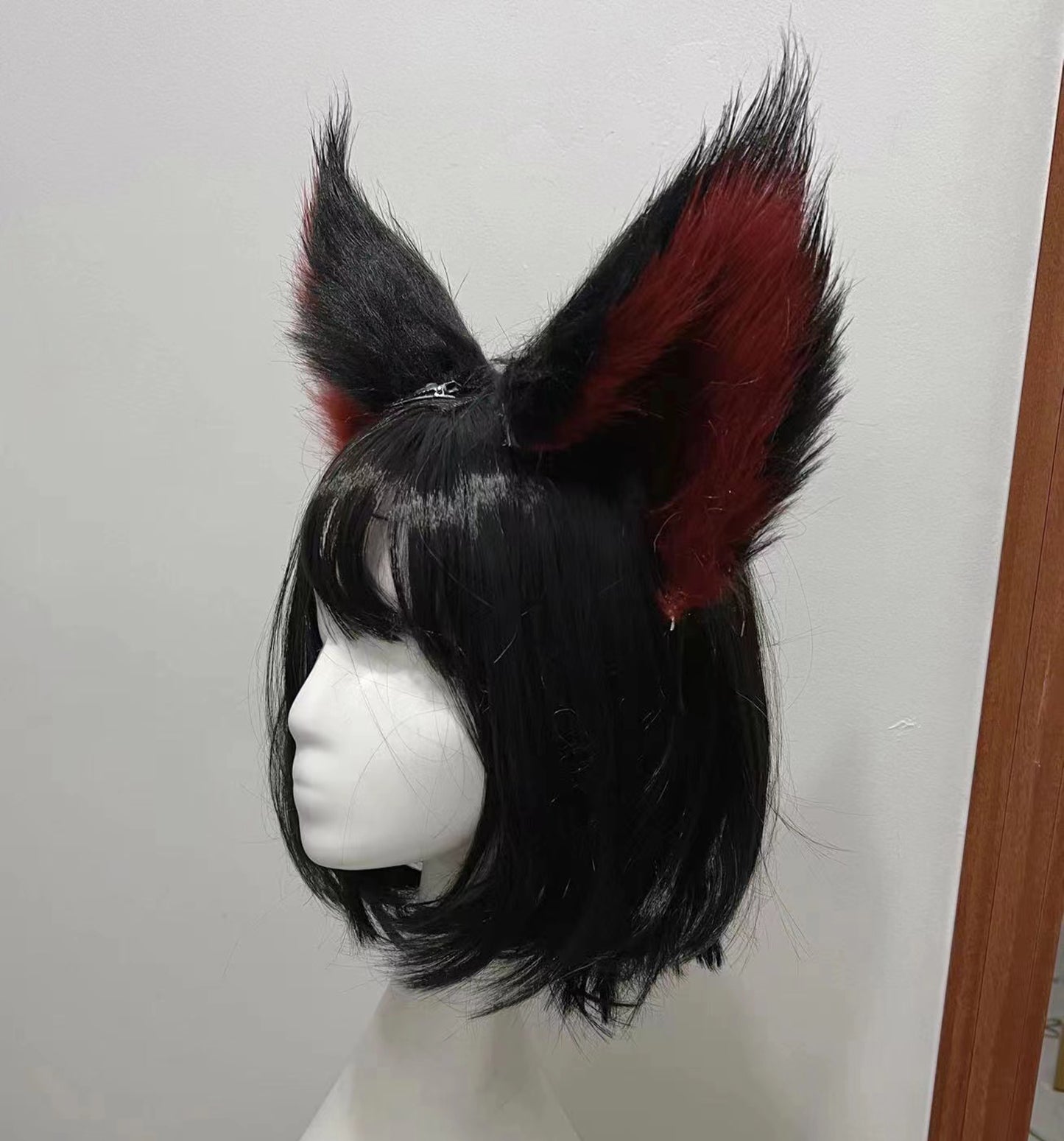 Cosplay Fox Ears Kit Cosplay Headdress Hairband Cosplay Red Black Fox Costume Accessories Custom Ears