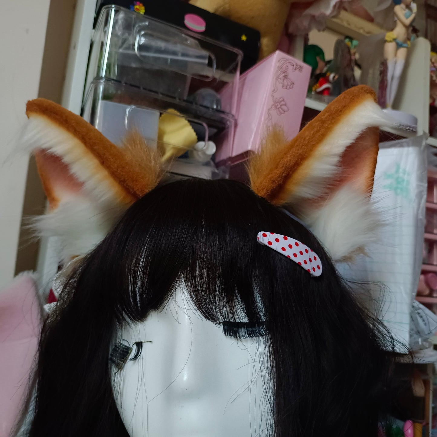 Cosplay Gorou Ears Shiba Inu headband Cosplay Genshin Impact Headdress Hairclips Cosplay Dog Costume Accessories Custom Animal Ears Furry Ears Faux Fur