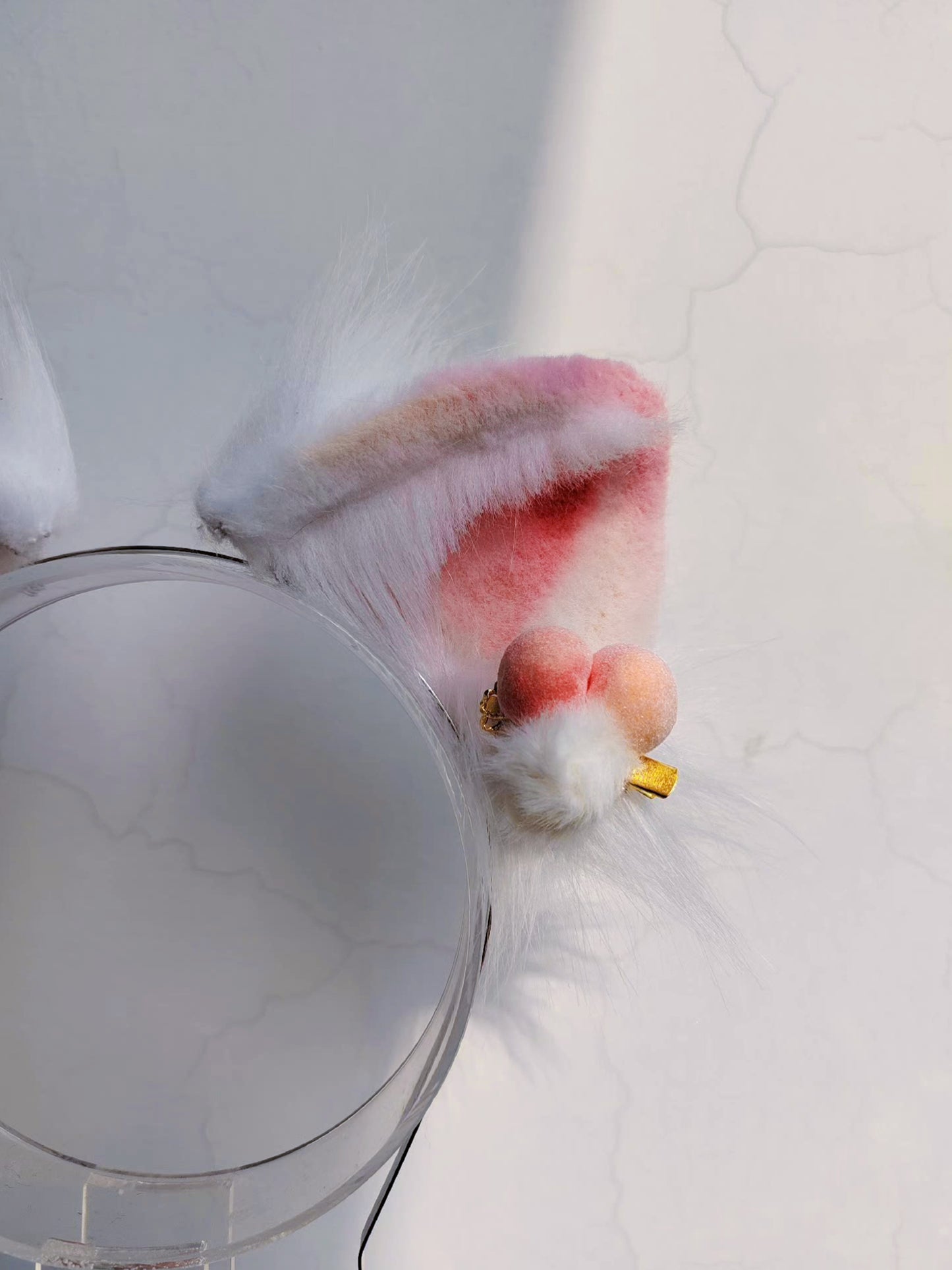 Cosplay Pink Cat Ears Kit Cosplay Cat Ears Cat Headband Headdress Cat Hairclips Cat Headband Costume Accessories Custom Animal Ears Furry Ears Faux Fur