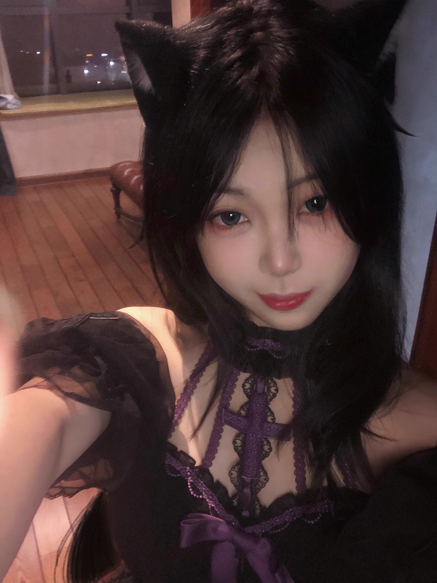 Cosplay Cat Ears Kit Cosplay Black Cat Headband Hairband Furry Cat Ears Costume Accessories Custom Animal Ears