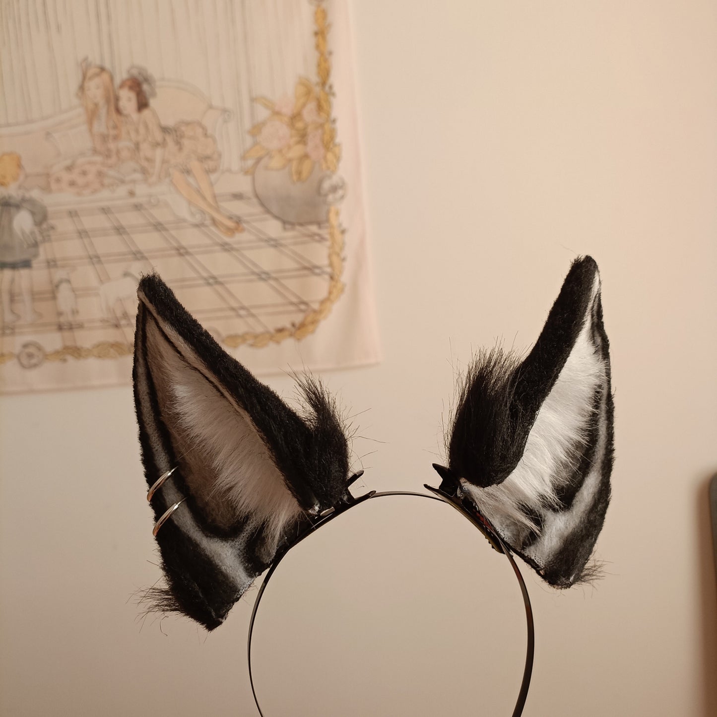 Cosplay Fox Ears Kit Cosplay Black Fox Headdress Hairband Cosplay Hairclip Costume Accessories