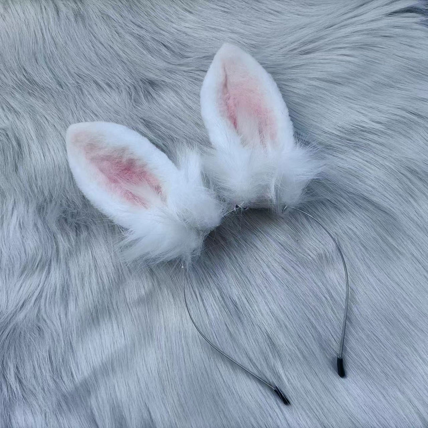 Cosplay Rabbit Ears Bunny Headband Cosplay White Rabbit Headclip Hairband Cosplay Bunny Ears Costume Accessories