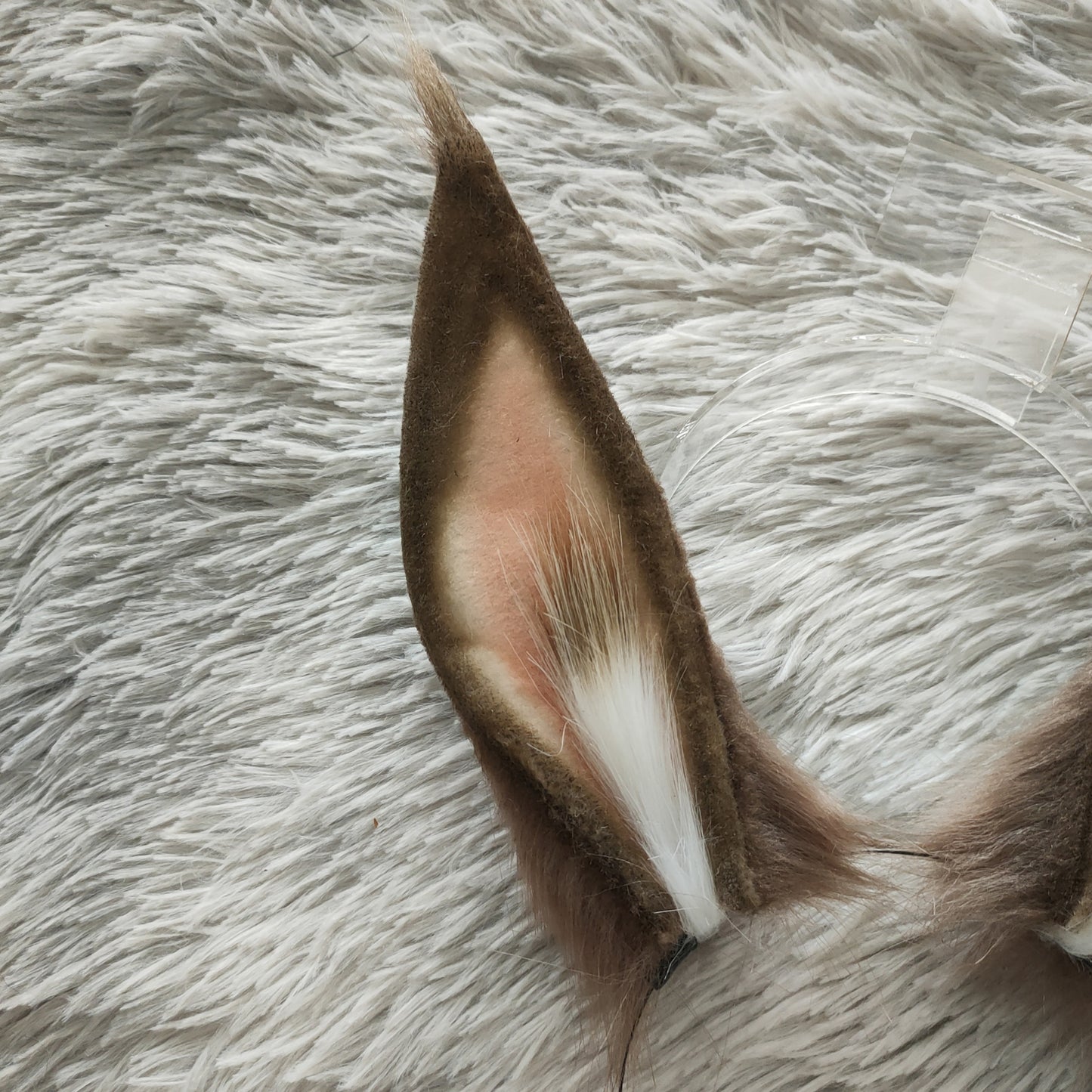 Cosplay Amiya Furry Ears Kit Cosplay Arknights Headdress Hairband Cosplay Ears Costume Accessories Halloween Cosplay Animal