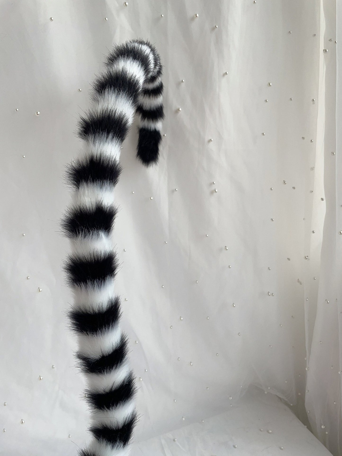 Cosplay Lemurs Tail Kit Cosplay Lemuroid Tail Cosplay Fox Tail Cat Tail Costume Accessories Tiger Tail Custom Animal Tail Furry Tail Faux Fur