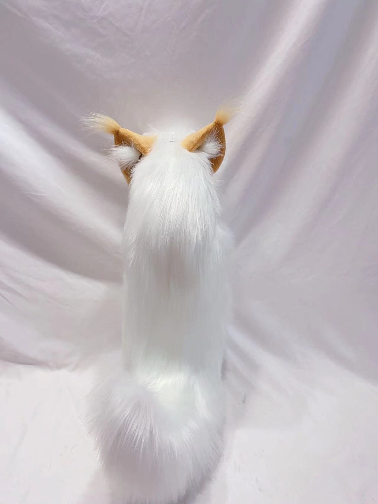 Cos Cat Ears Tail Set Fluffy Cosplay Cat Headband Hairband Cat Ears Costume Accessories Custom Animal Ears Furry Ears Faux Fur