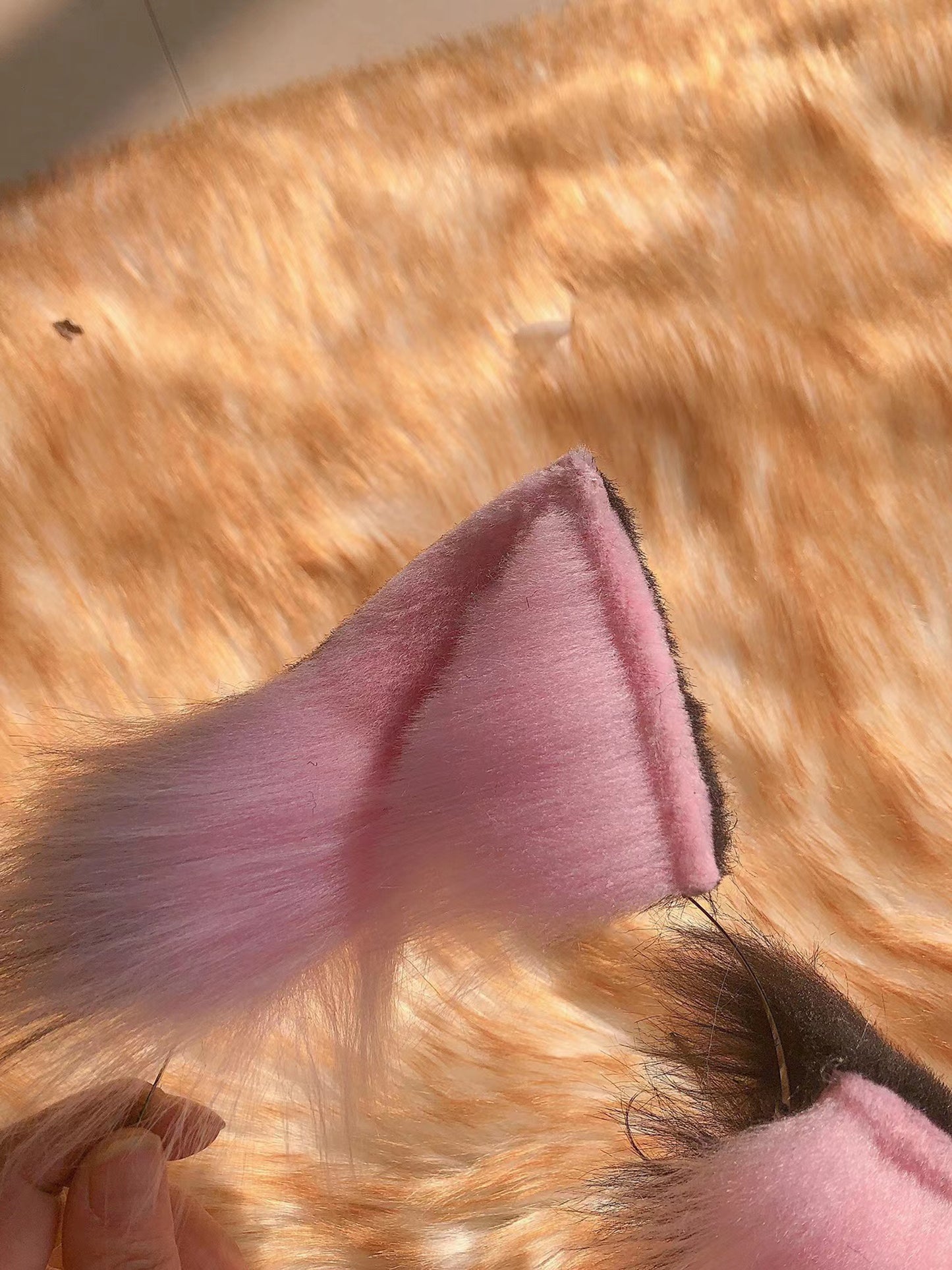 Cosplay Fox Ears Kit Cosplay Fox Headpin Hairband Cosplay Pink/ Grey Fox Costume Animal Accessories Custom Ears