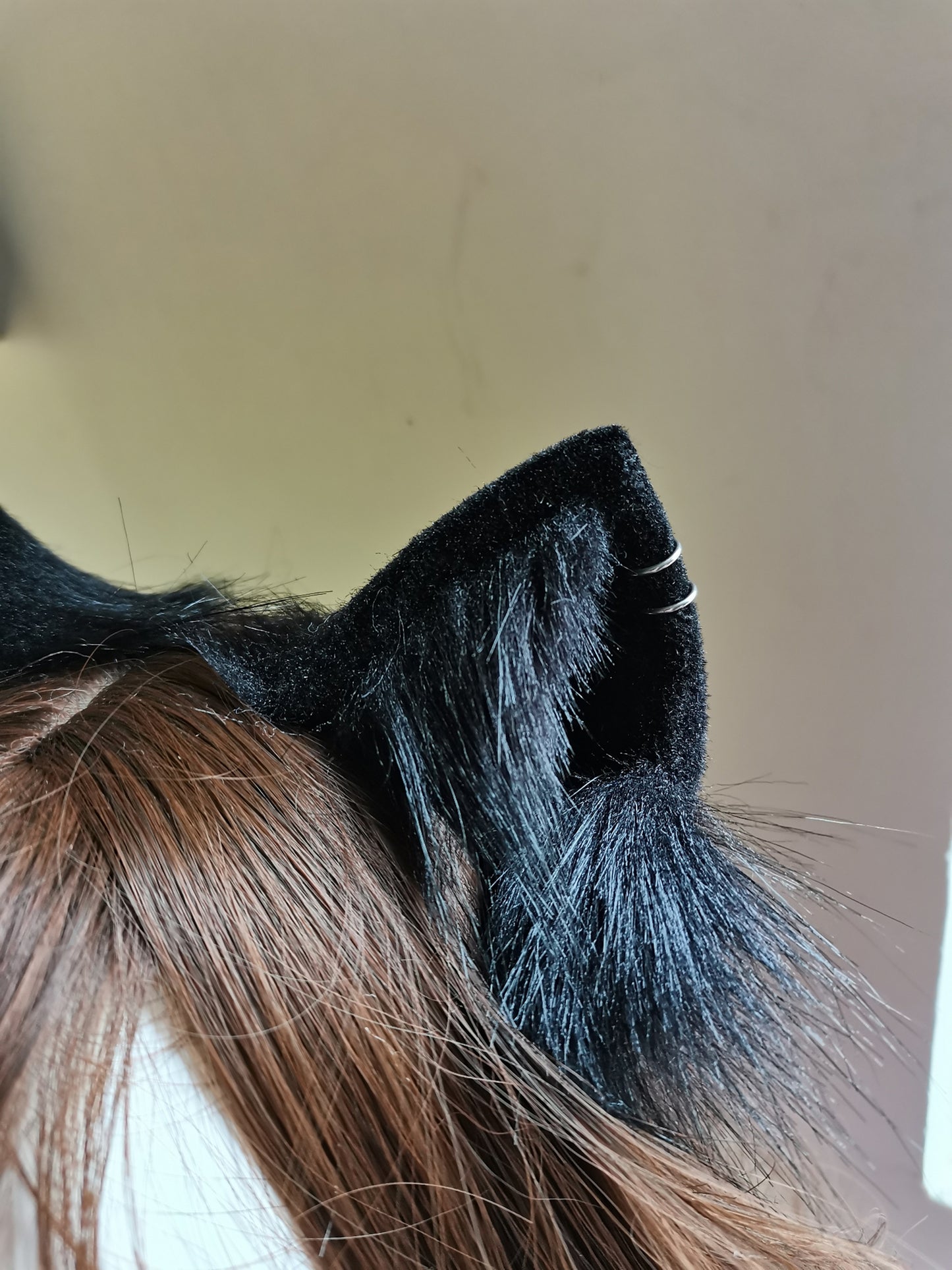 Cosplay Cat Ears Kit Cosplay Black Cat Headband Hairband Furry Cat Ears with Accessories Costume Accessories Custom Animal Ears Furry Ears Faux Fur