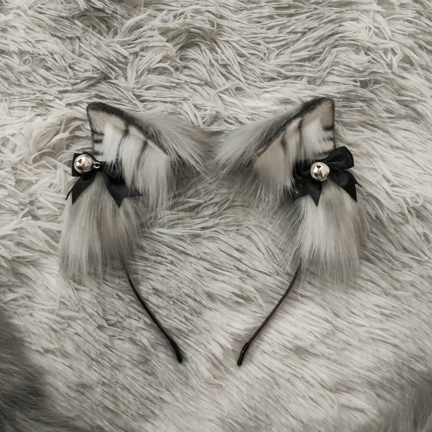 Cosplay Tabby Cat Ears Tail Kit Cosplay Headdress Hairband Cosplay Cat Costume Accessories Custom Animal Ears