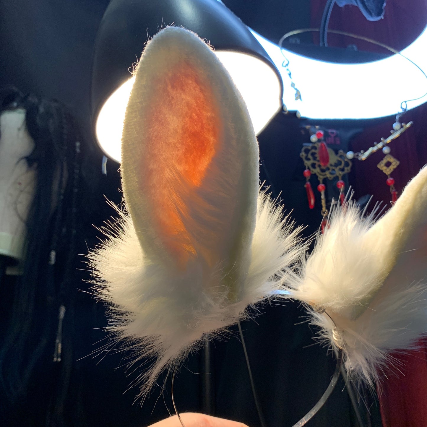 Cosplay Rabbit Ears Headband Cosplay White Rabbit Headclip Hairband Cosplay Bunny Ears Costume Accessories